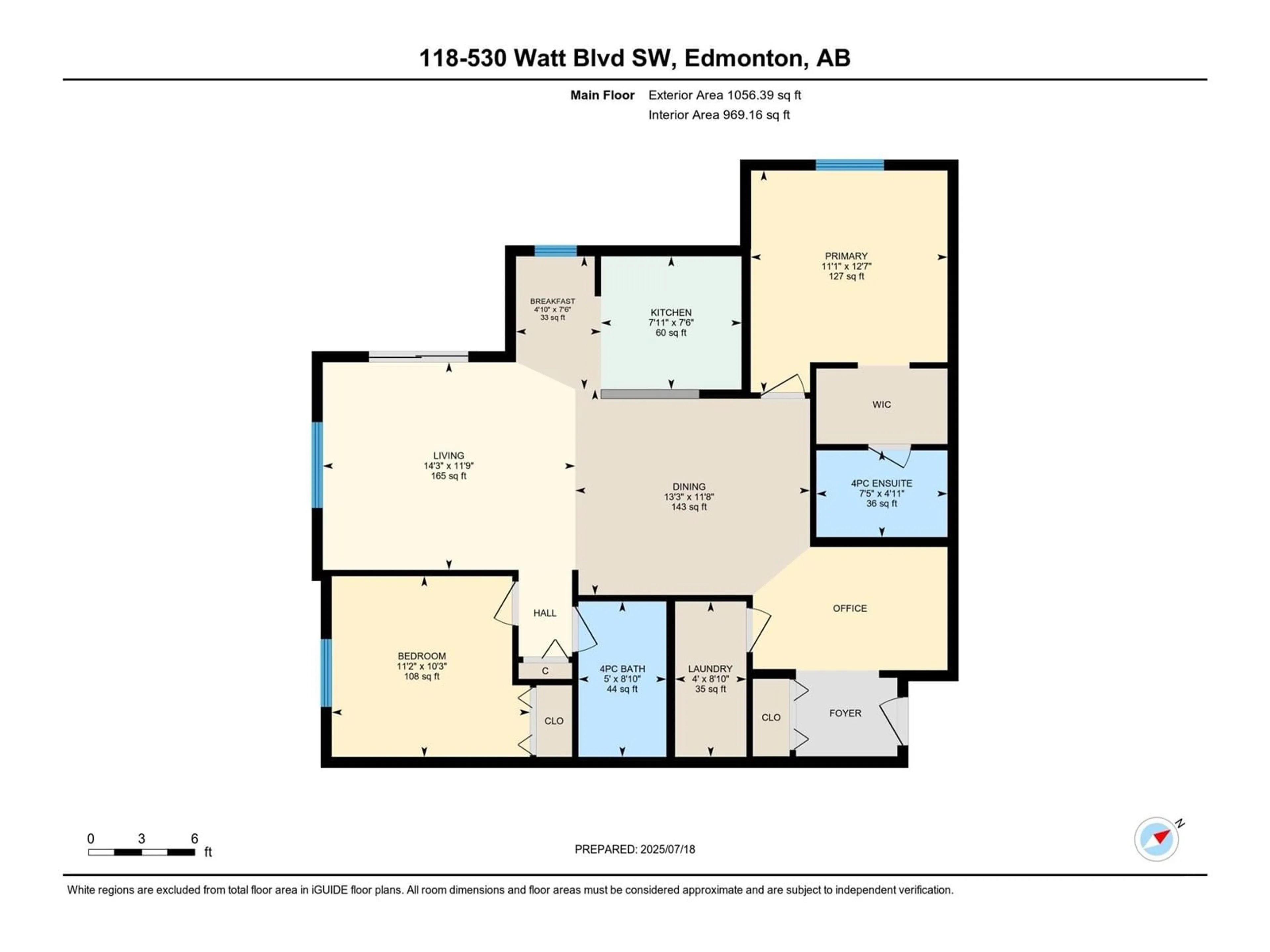 Floor plan for 118 WATT BV, Edmonton Alberta T6X1P7