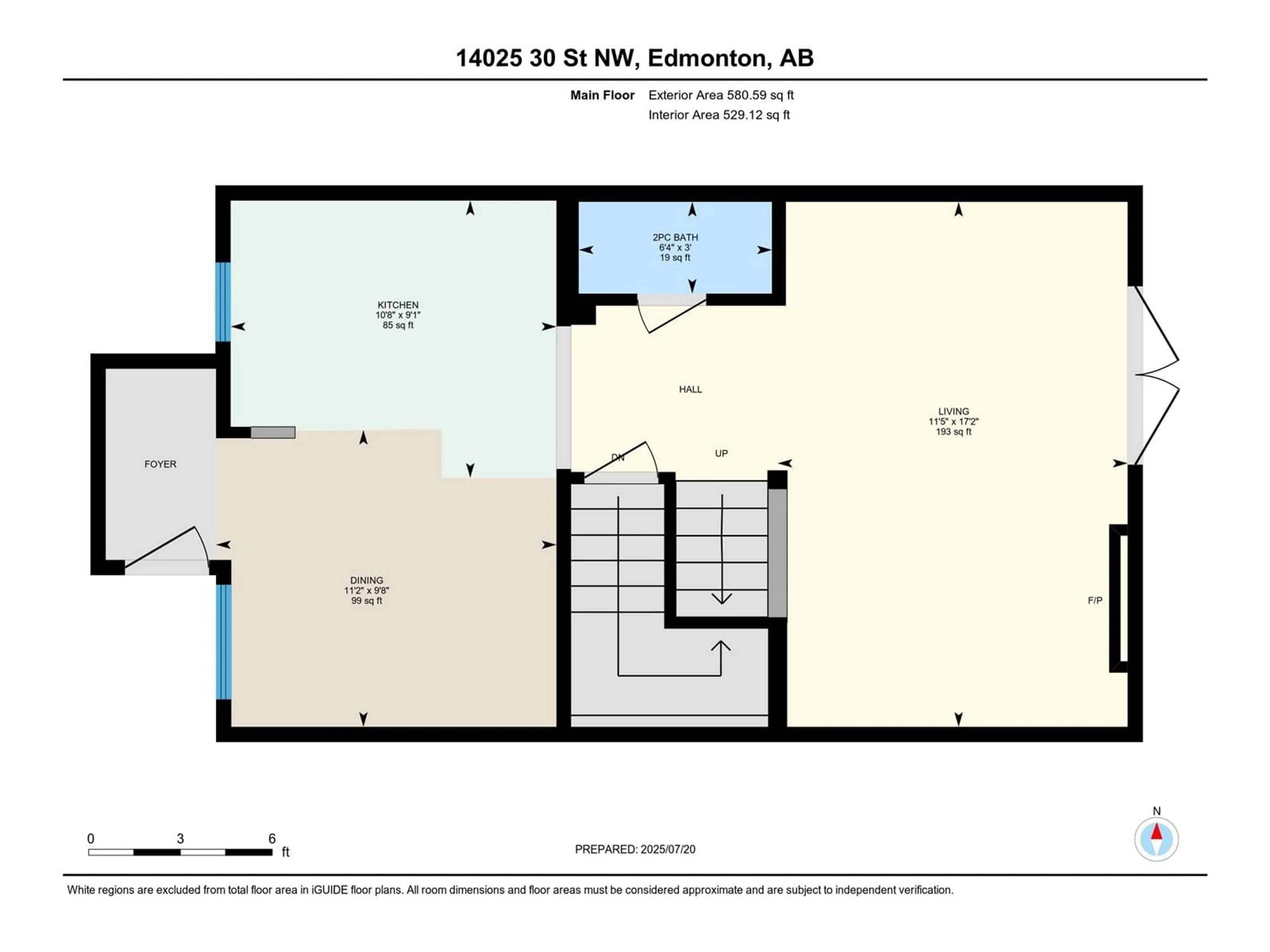 Floor plan for 14025 30 ST, Edmonton Alberta T5Y1R5