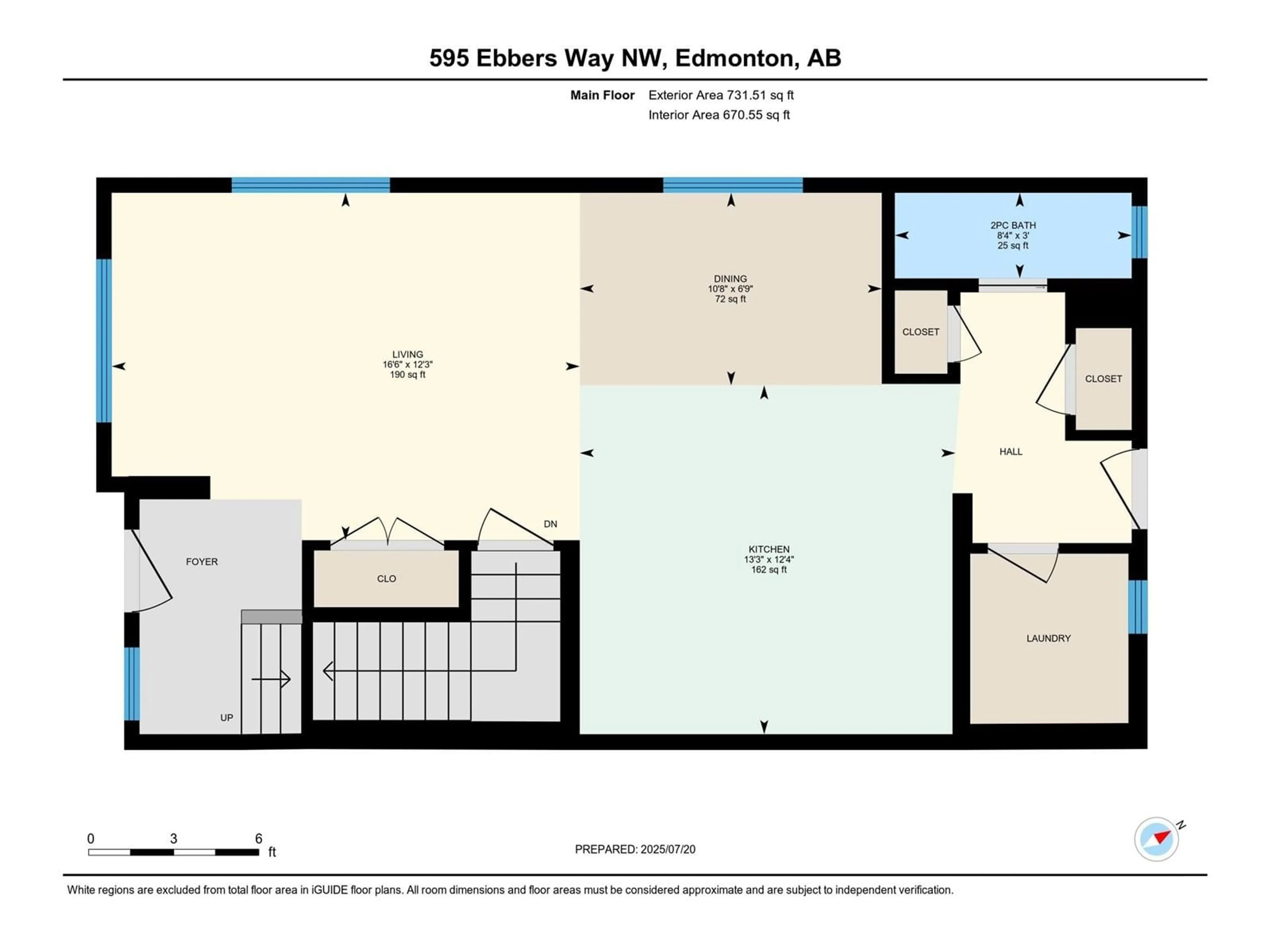 Floor plan for 595 EBBERS WY, Edmonton Alberta T5Y1R8