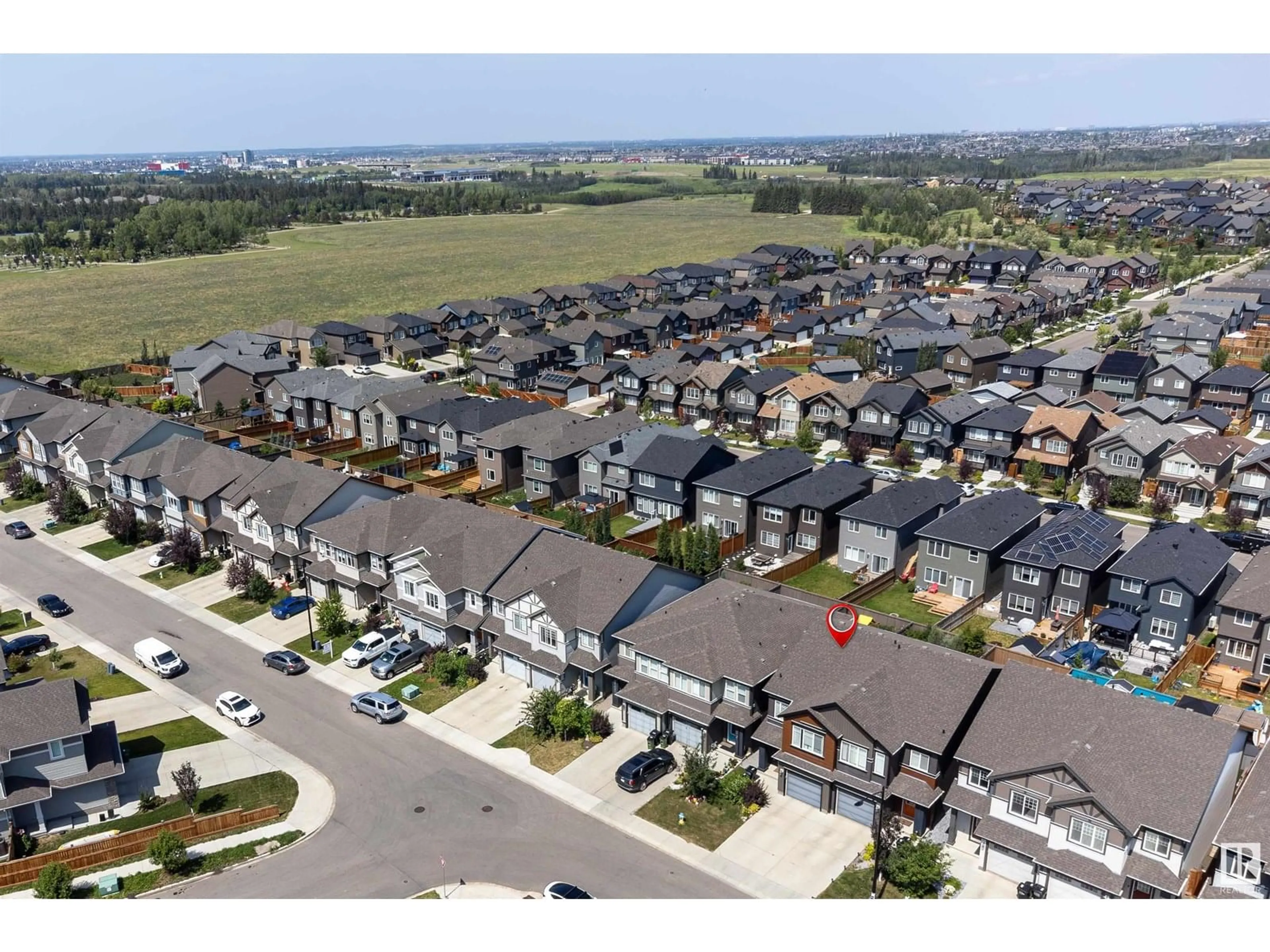 A pic from outside/outdoor area/front of a property/back of a property/a pic from drone, street for 2104 PRICE LANDING SW, Edmonton Alberta T6W3W1