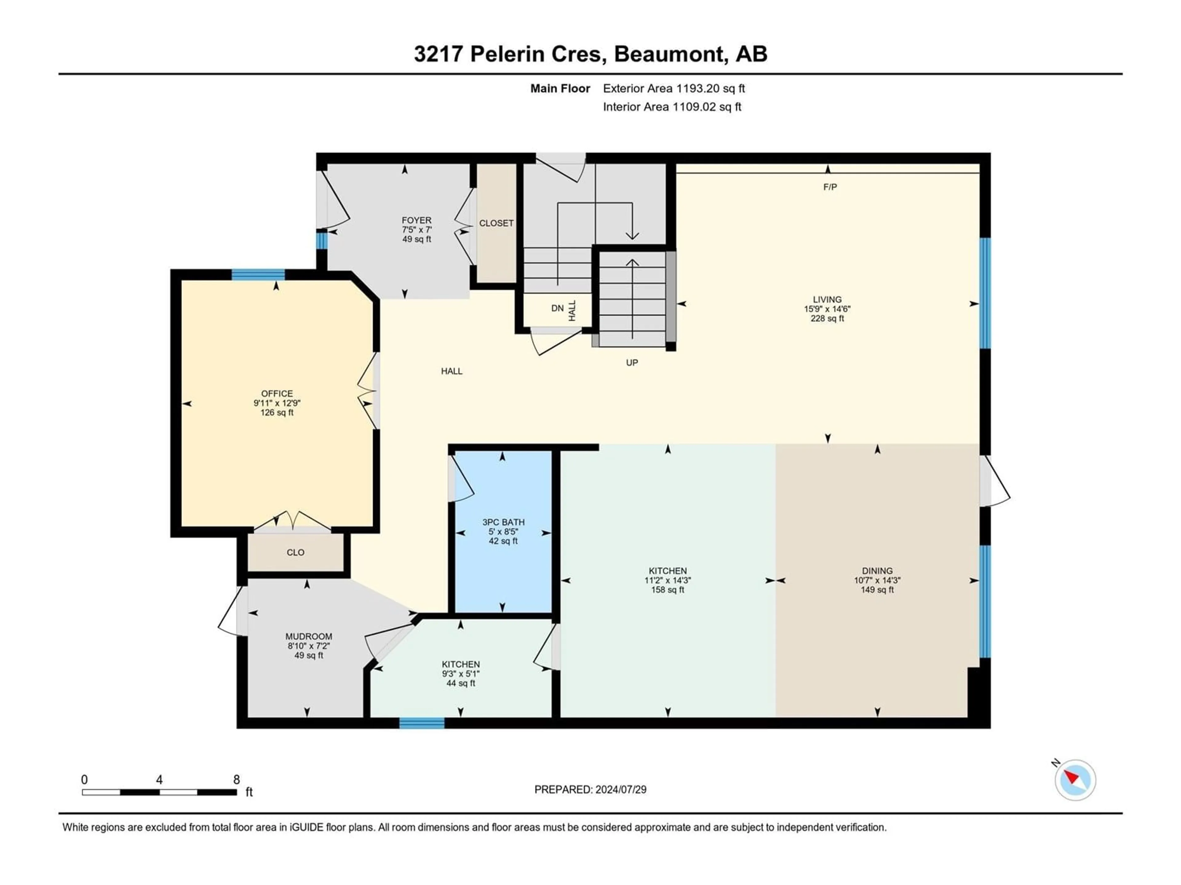 Floor plan for 3217 PELERIN CR, Beaumont Alberta T4X0E2