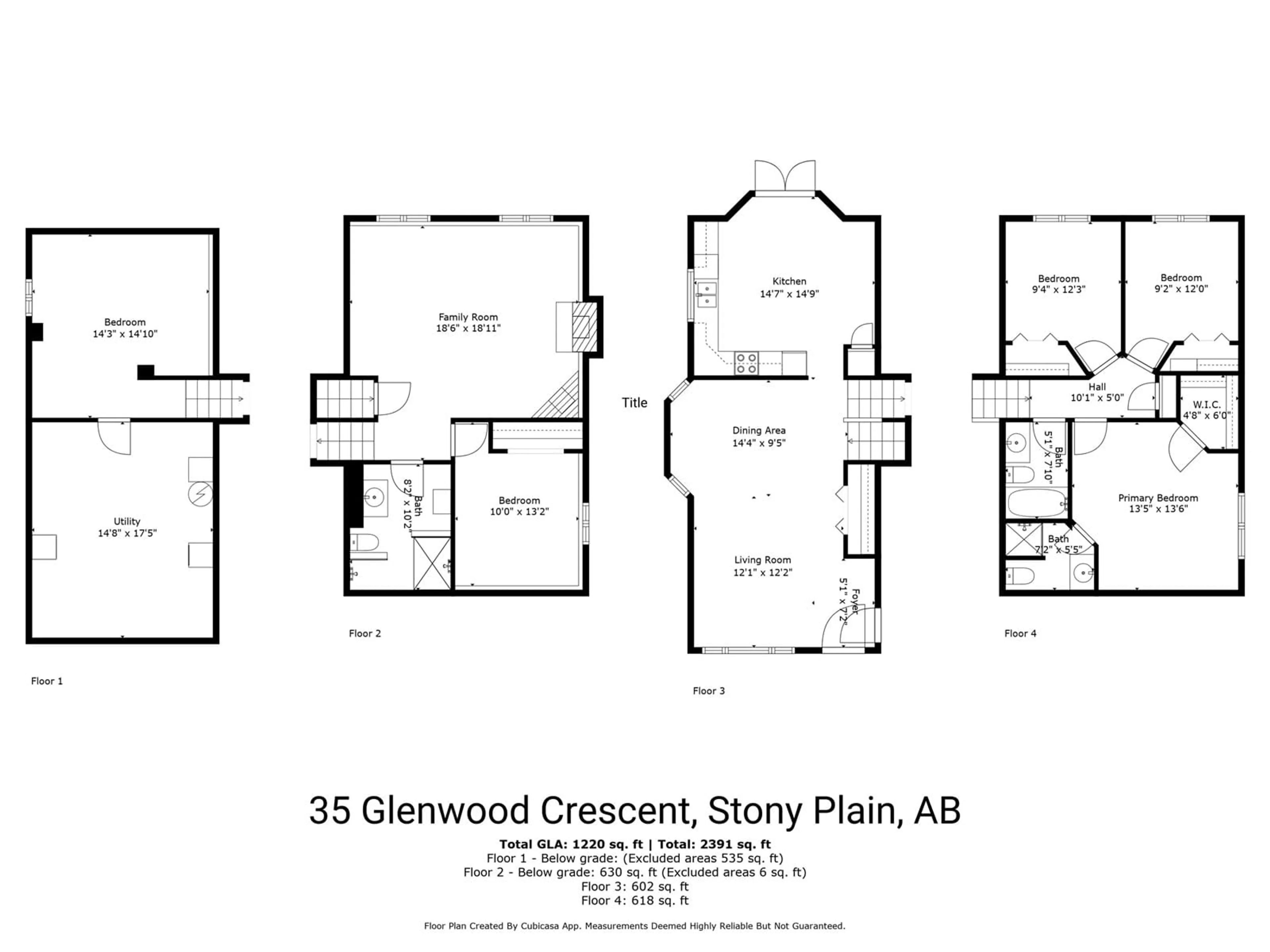 Floor plan for 35 GLENWOOD CR, Stony Plain Alberta T7Z1A3
