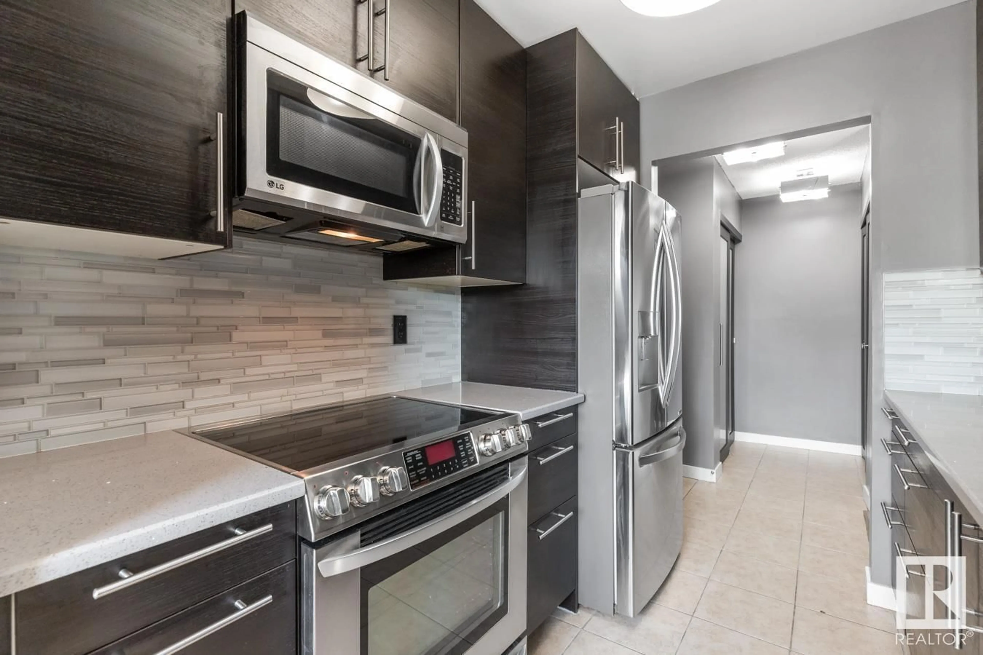 Standard kitchen, ceramic/tile floor for #202 - 7207 171 ST, Edmonton Alberta T5T2R1