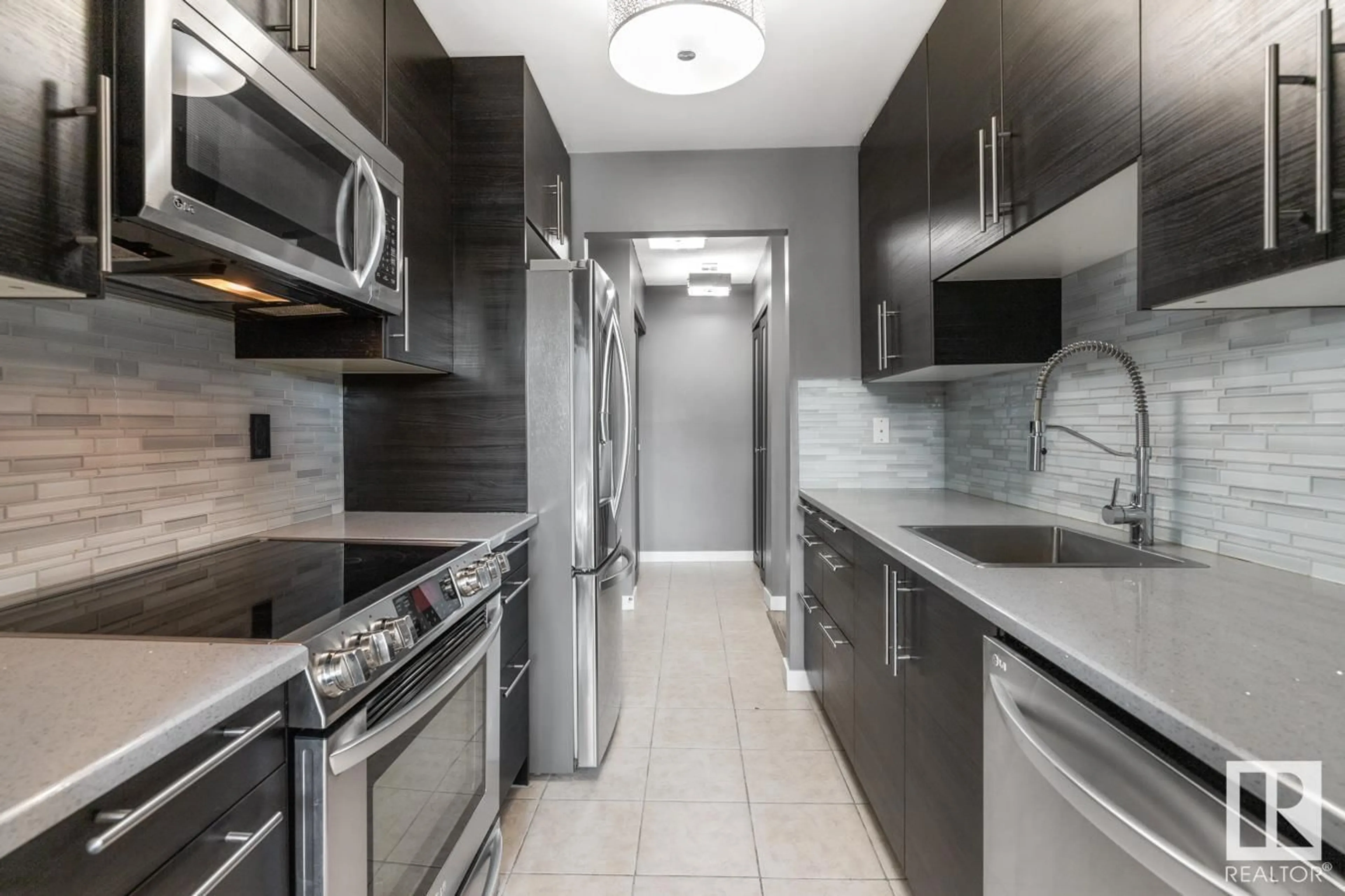 Standard kitchen, ceramic/tile floor for #202 - 7207 171 ST, Edmonton Alberta T5T2R1