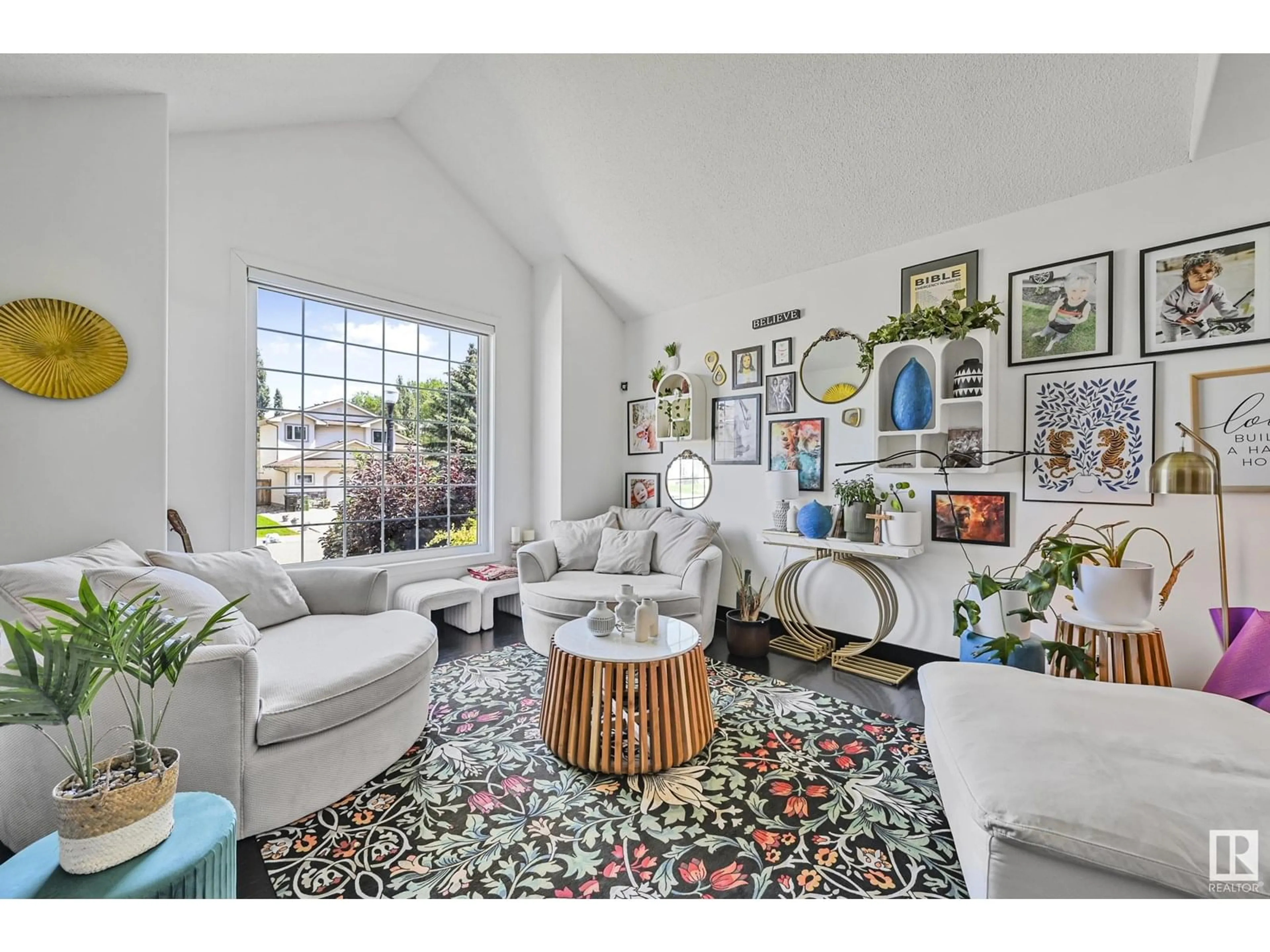 Living room with furniture, ceramic/tile floor for 108 PHILLIPS ROW, Edmonton Alberta T5T5Y3