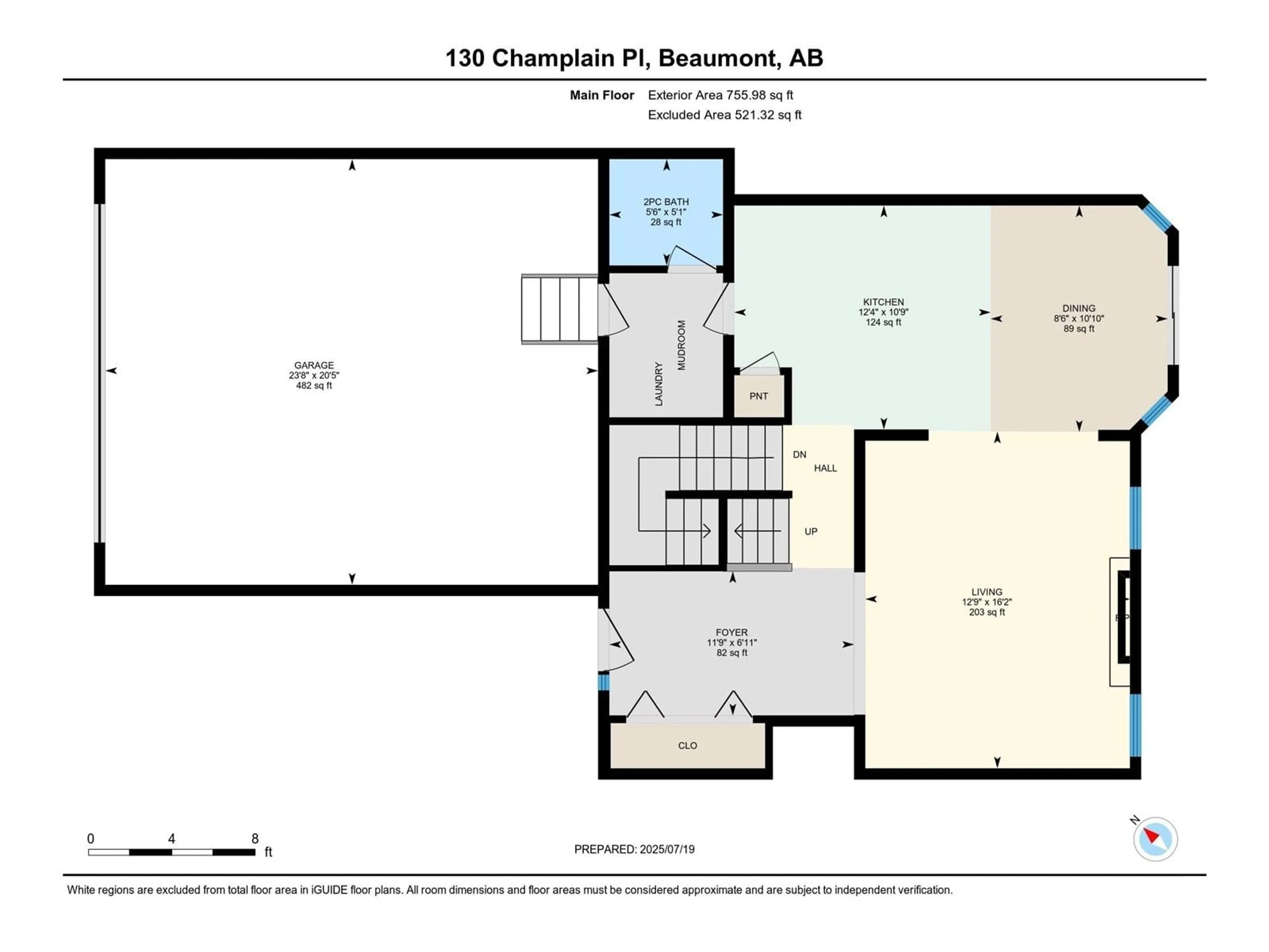 Floor plan for 130 CHAMPLAIN PL, Beaumont Alberta T4X1V9