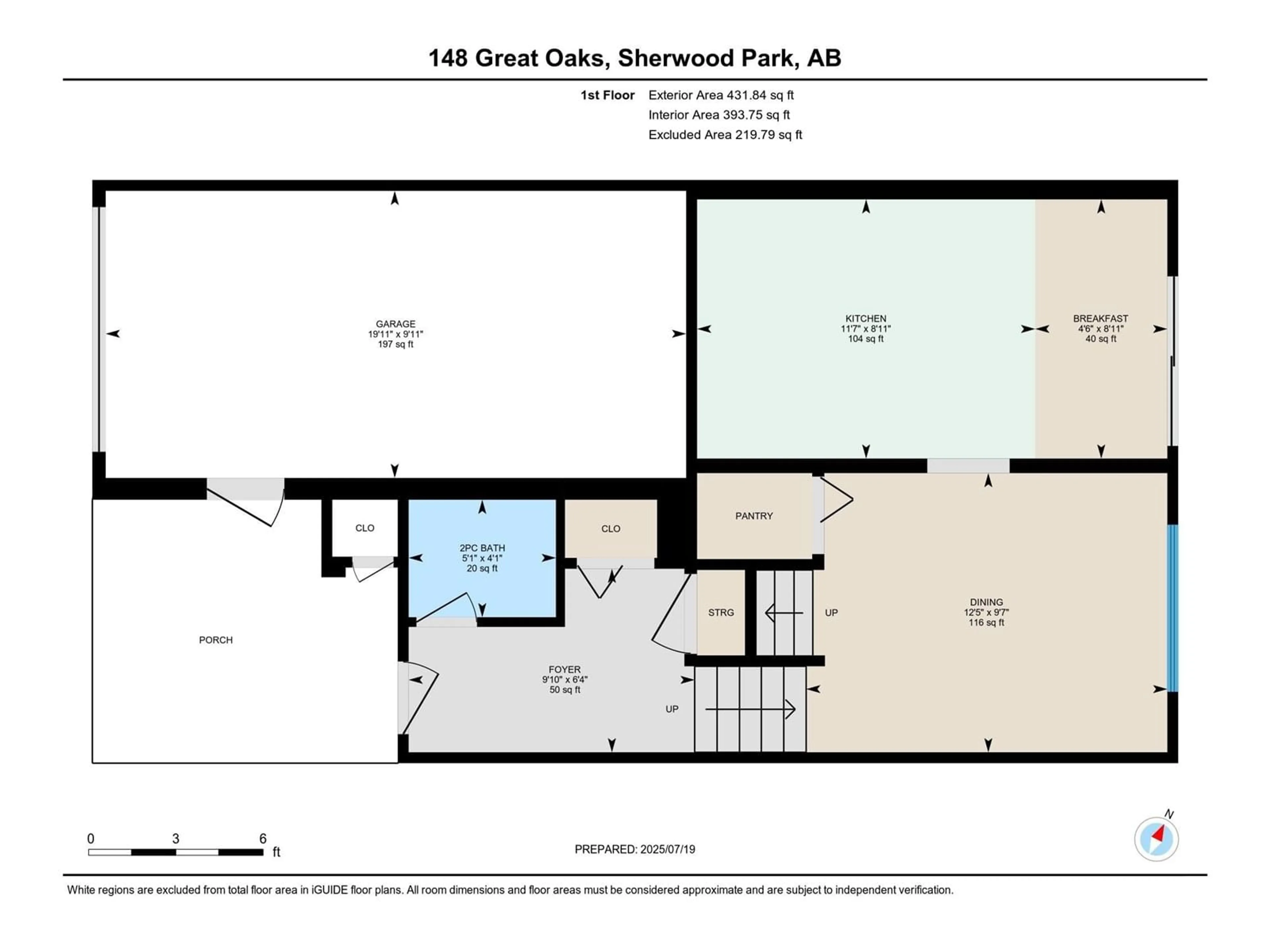 Floor plan for 148 GREAT OA, Sherwood Park Alberta T8A0V8