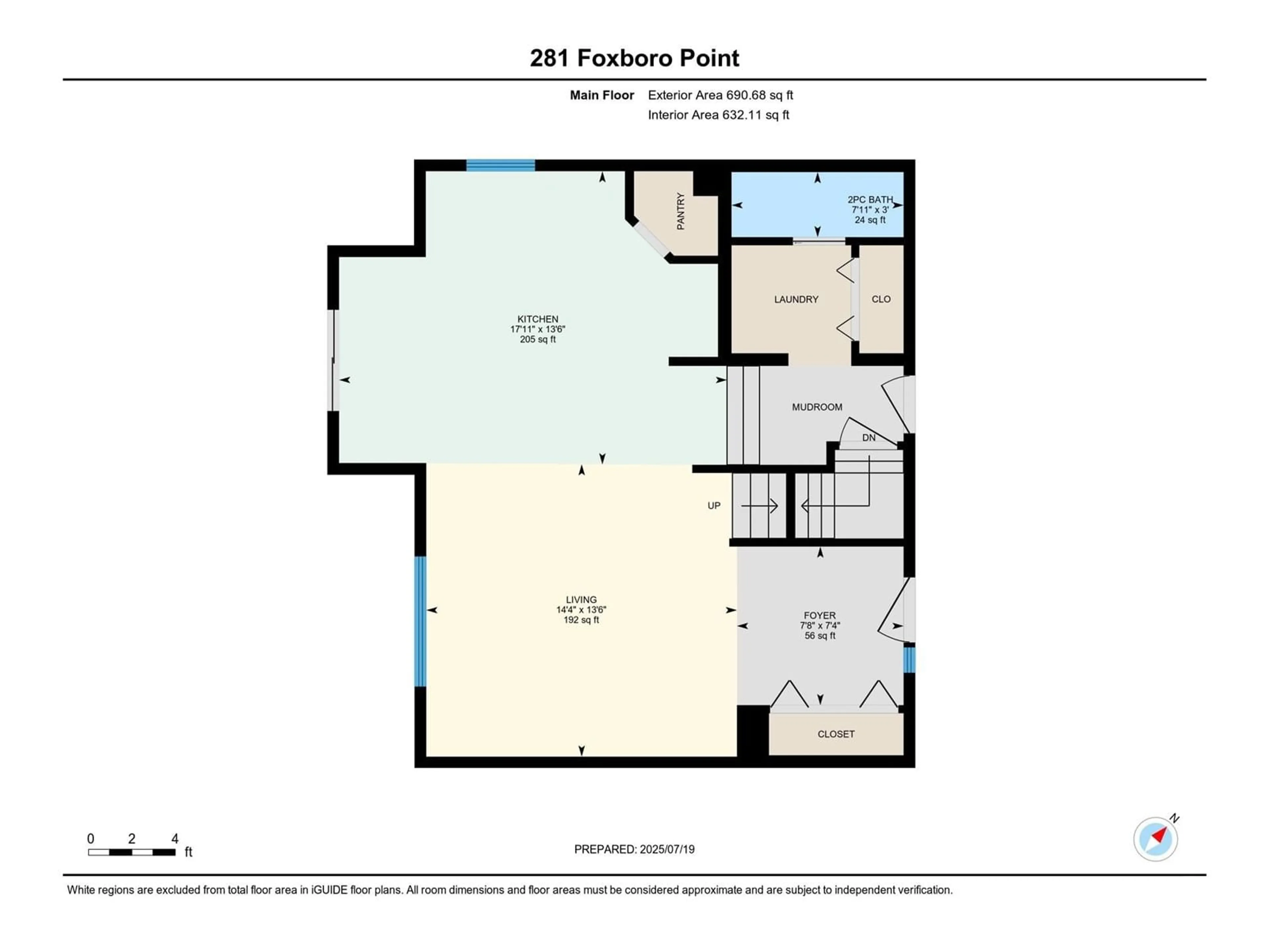Floor plan for 281 FOXBORO PT, Sherwood Park Alberta T8A6C6
