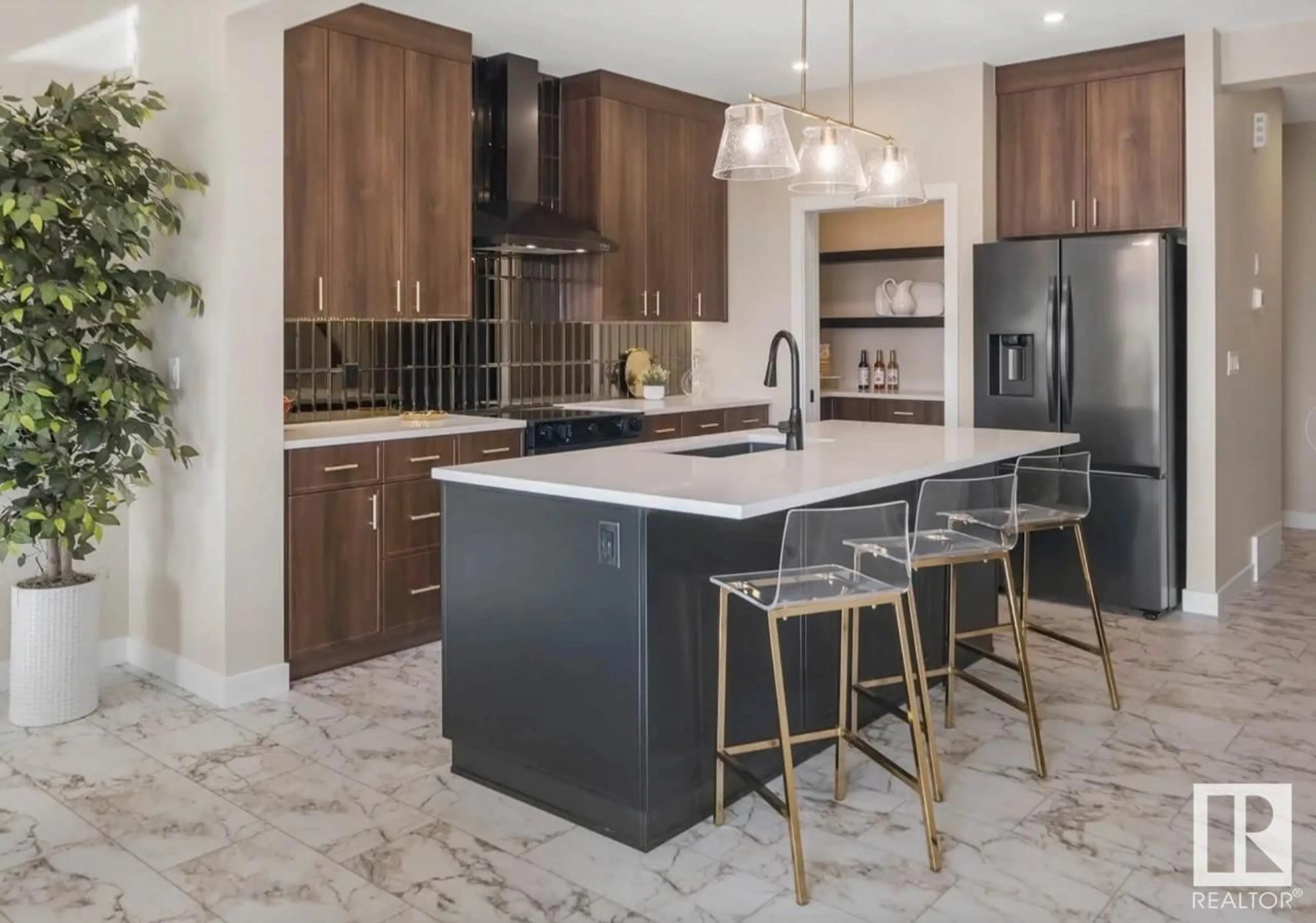 Contemporary kitchen, ceramic/tile floor for SW - 324 27 ST, Edmonton Alberta T6X3H9