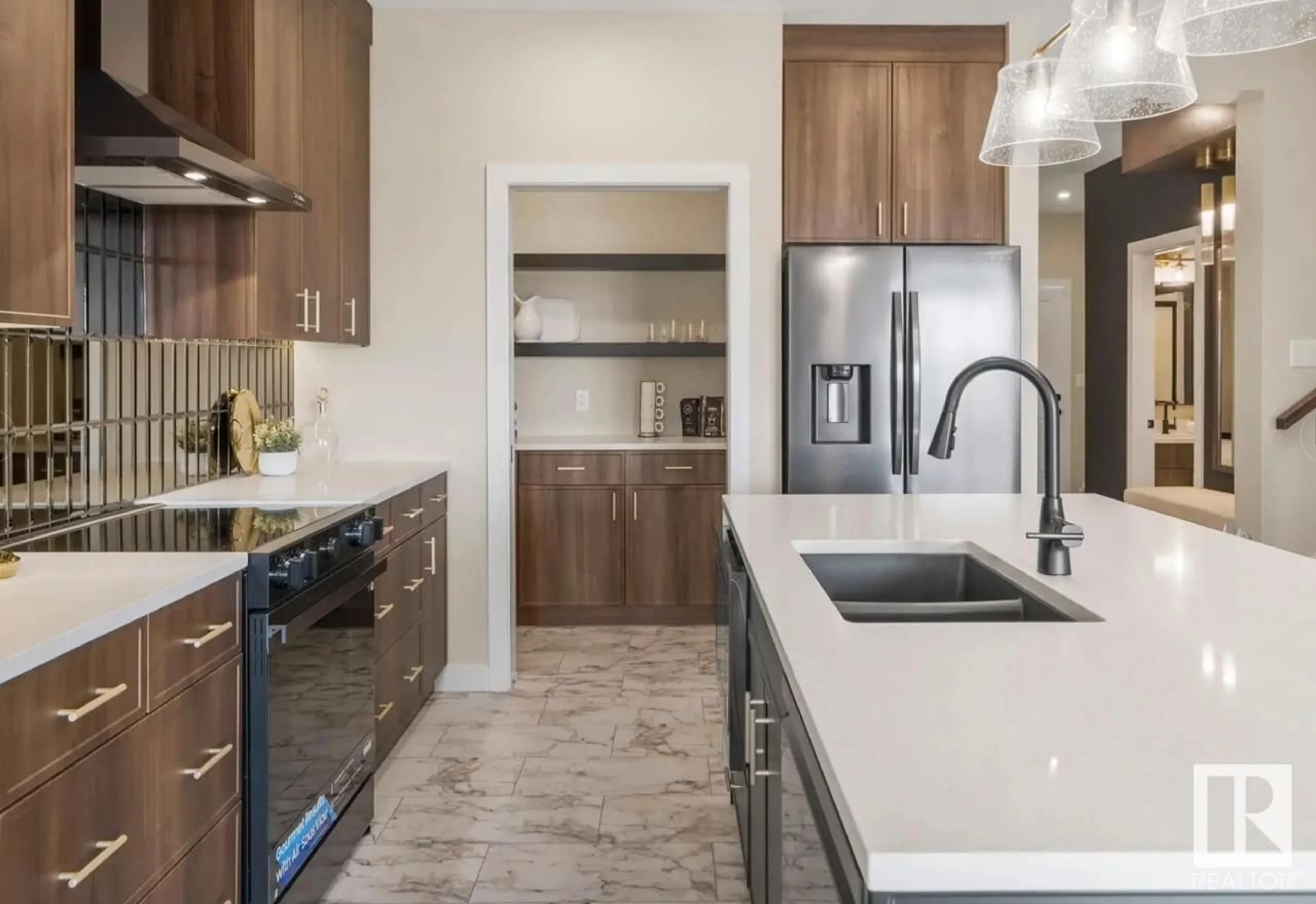 Contemporary kitchen, ceramic/tile floor for SW - 324 27 ST, Edmonton Alberta T6X3H9