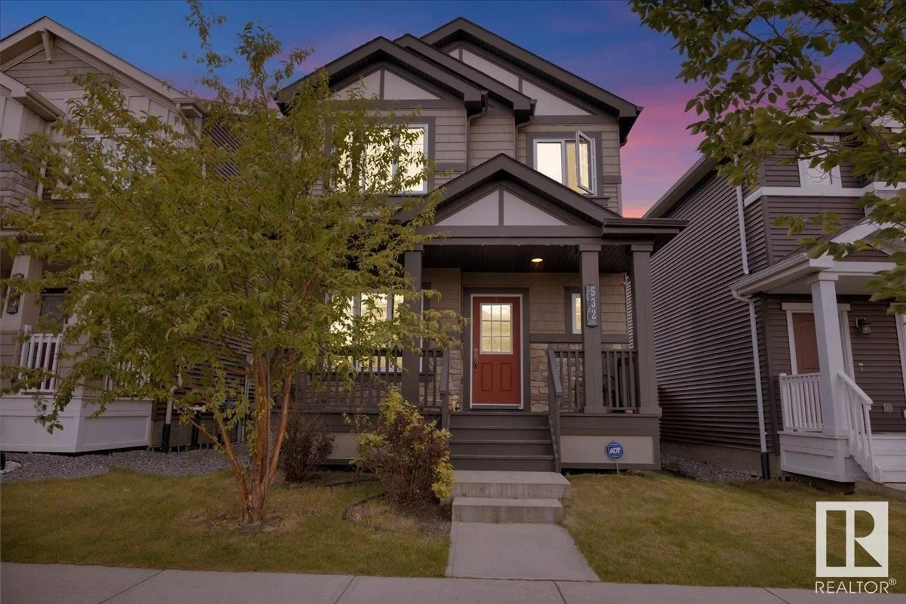 Home with vinyl exterior material, street for 532 ORCHARDS BLVD, Edmonton Alberta T6X2B7
