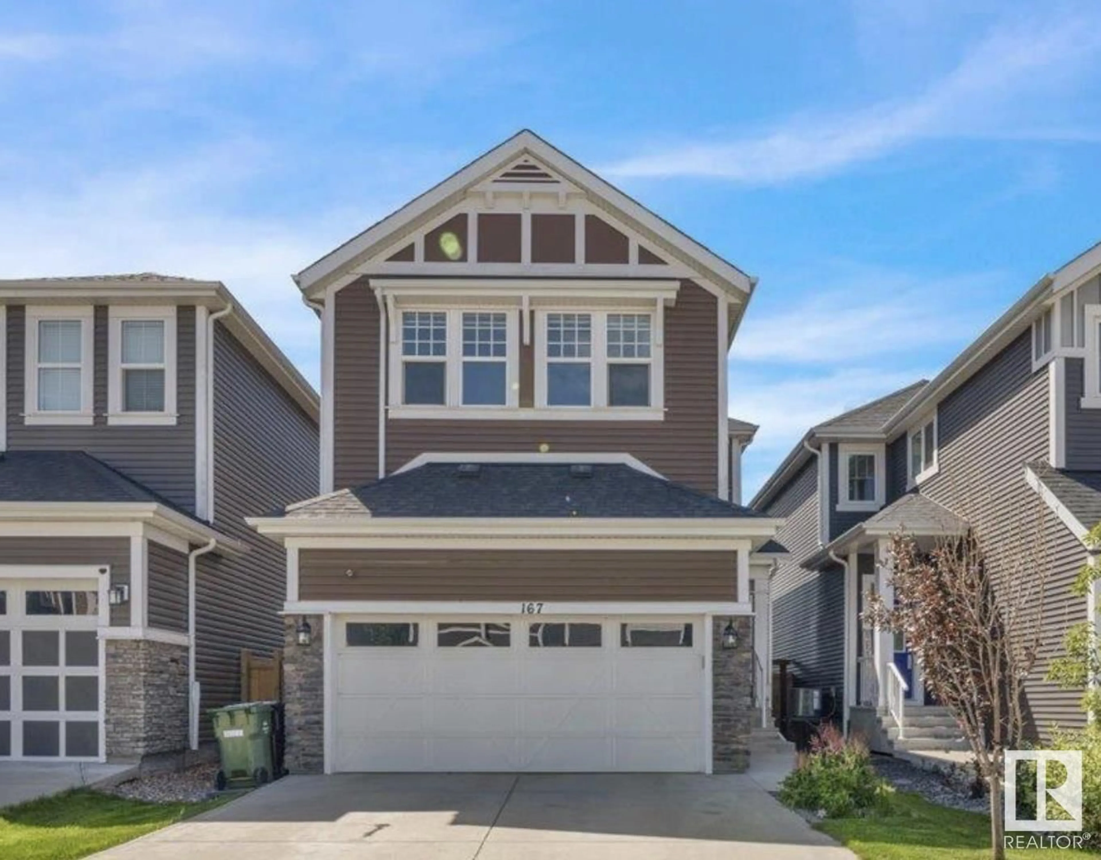 Home with vinyl exterior material, street for 167 STURTZ BN, Leduc Alberta T9E1E3