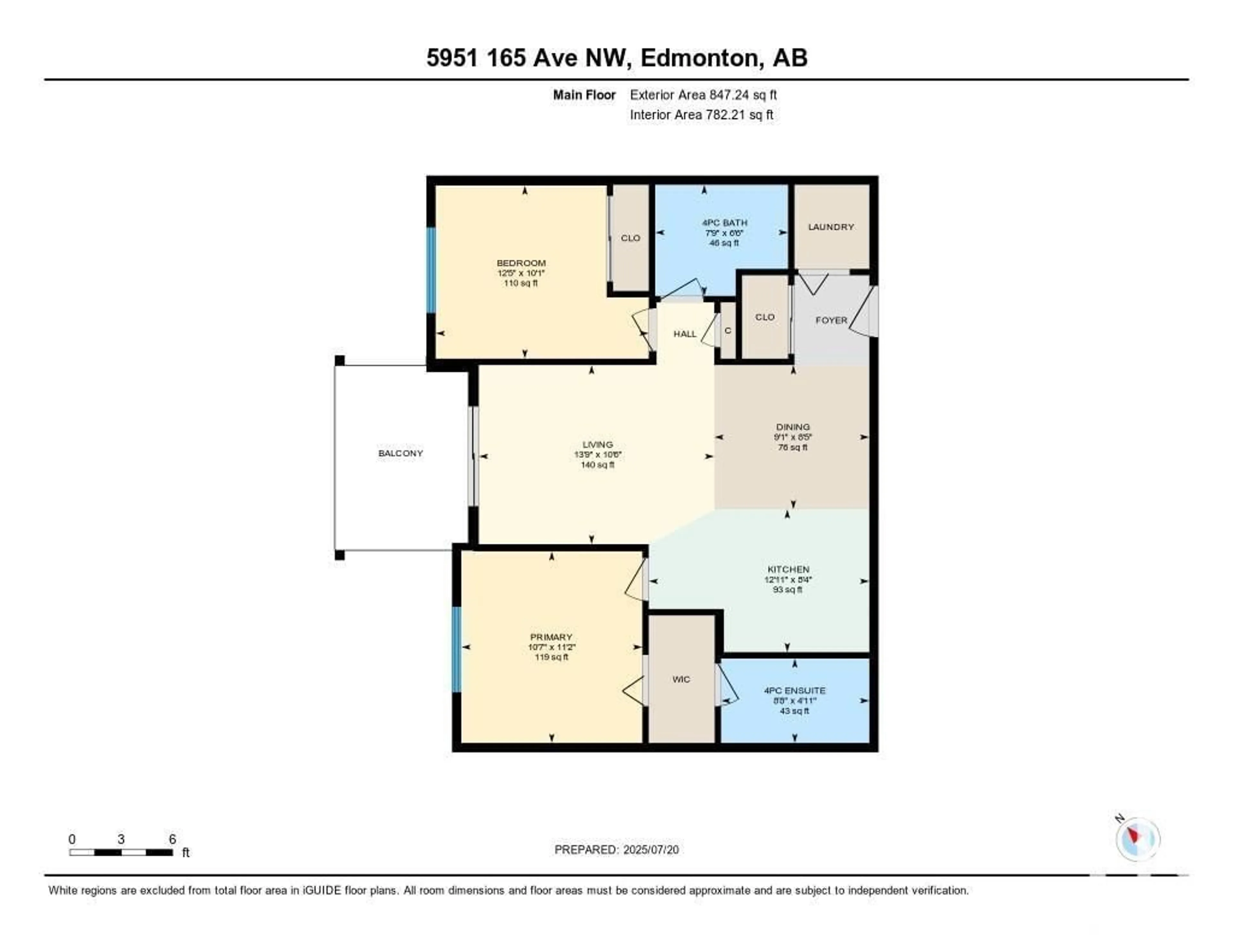 Floor plan for #223 - 5951 165 AV, Edmonton Alberta T5Y0J6