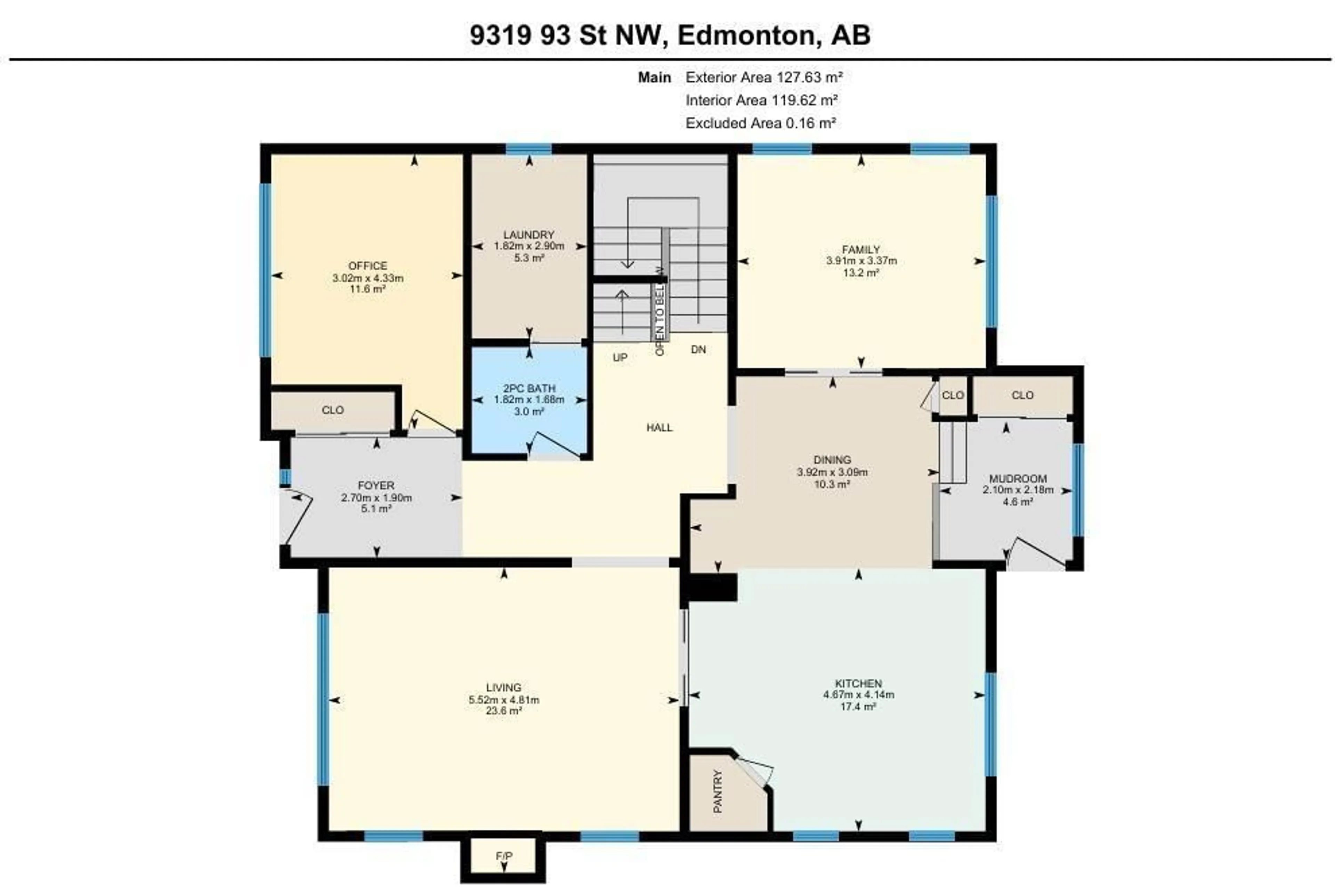 Floor plan for 9319 93 ST, Edmonton Alberta T6C3T7