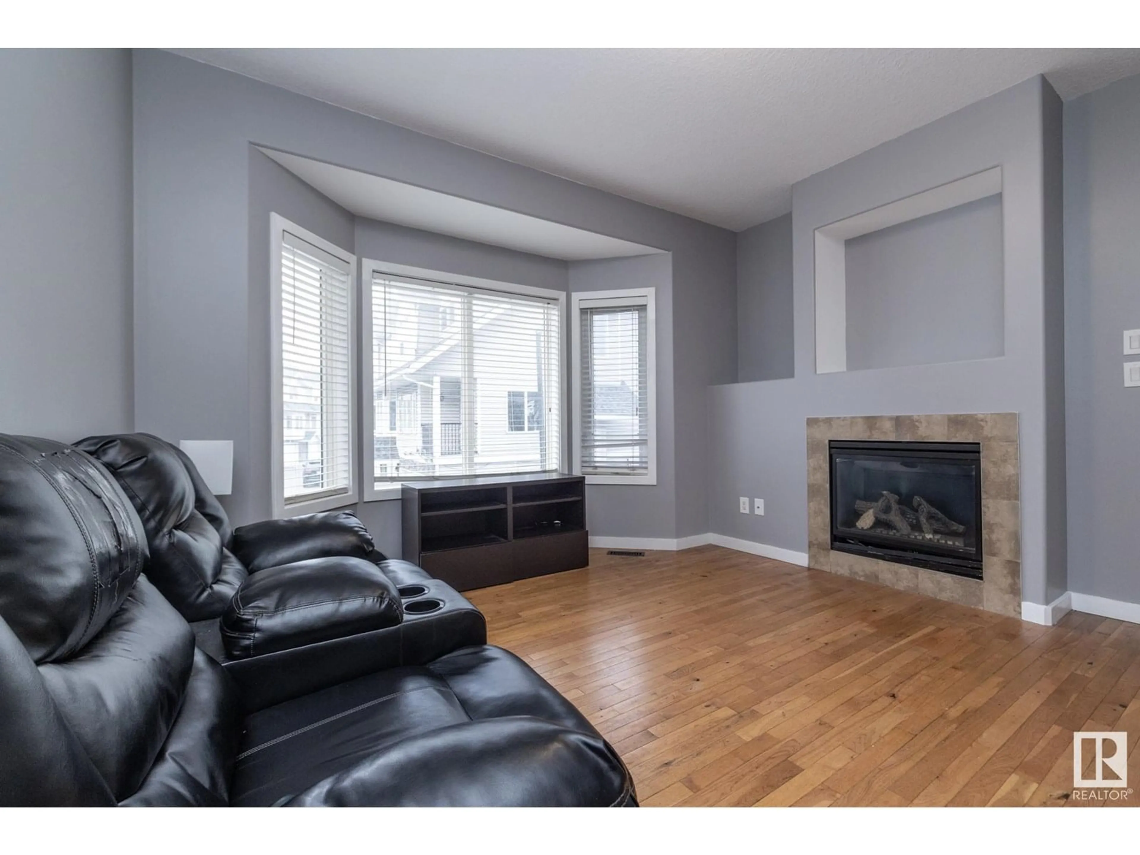 Living room with furniture, wood/laminate floor for #3 - 13215 153 AV, Edmonton Alberta T6V0B6