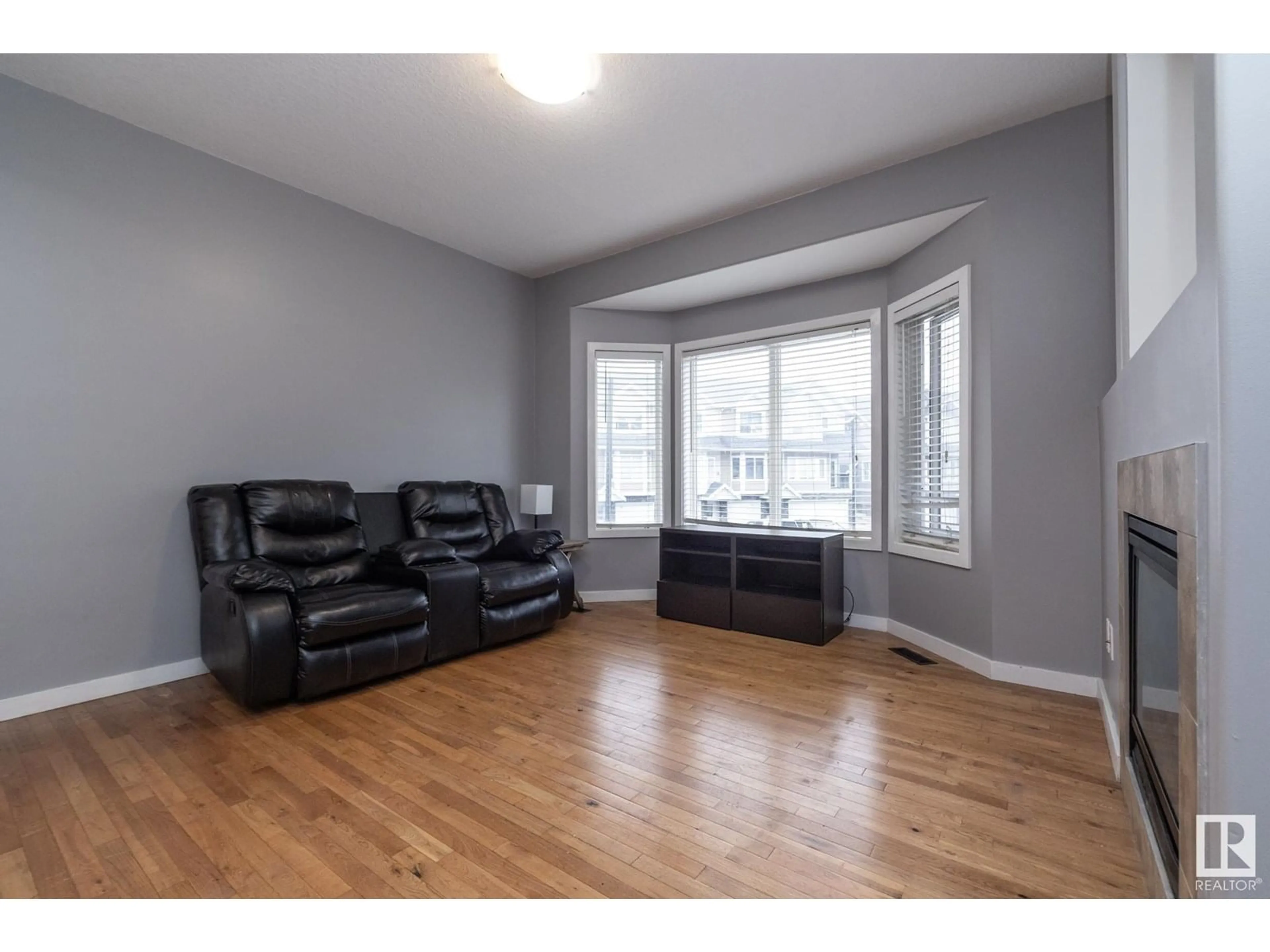 Living room with furniture, wood/laminate floor for #3 - 13215 153 AV, Edmonton Alberta T6V0B6