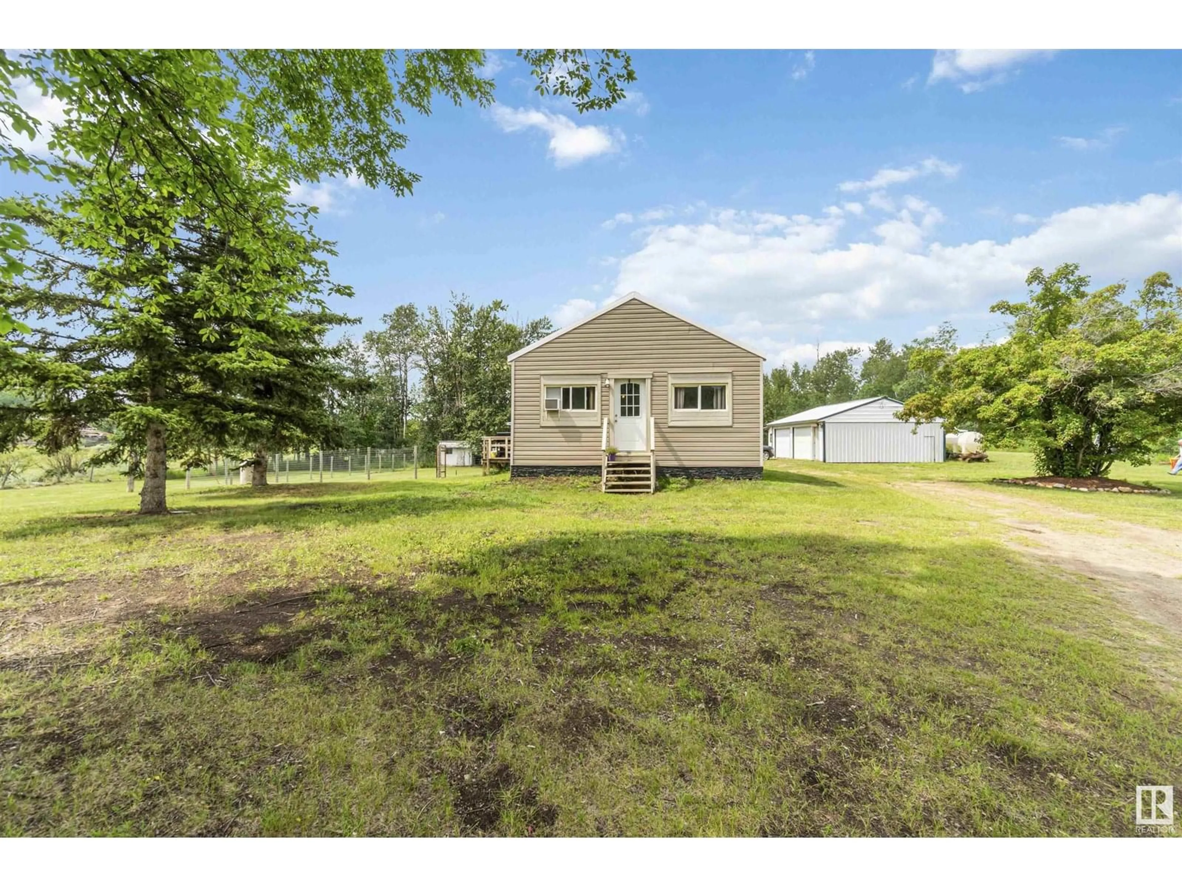 A pic from outside/outdoor area/front of a property/back of a property/a pic from drone, street for 57104 RGE RD 230, Rural Sturgeon County Alberta T0A1N4