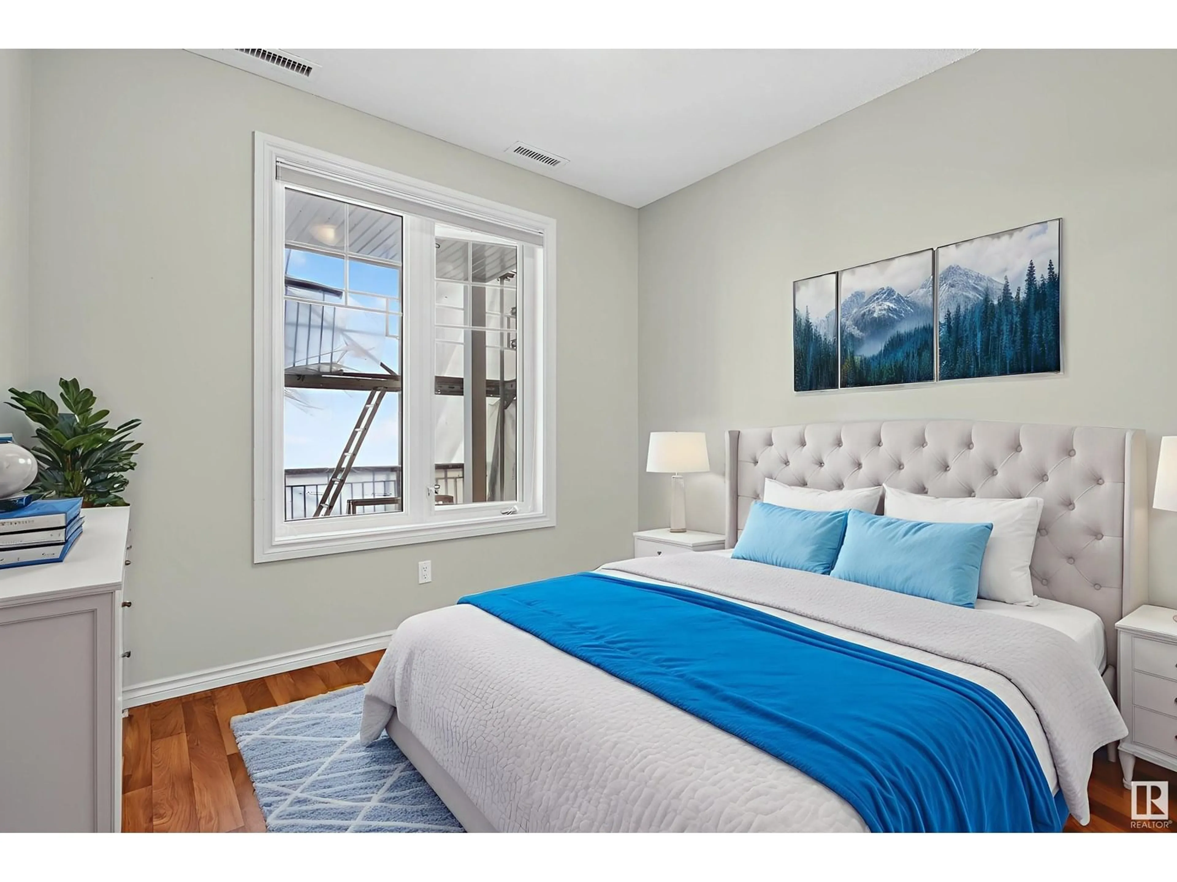 Bedroom with bed, unknown for #312 - 9820 165 ST, Edmonton Alberta T5P0N3
