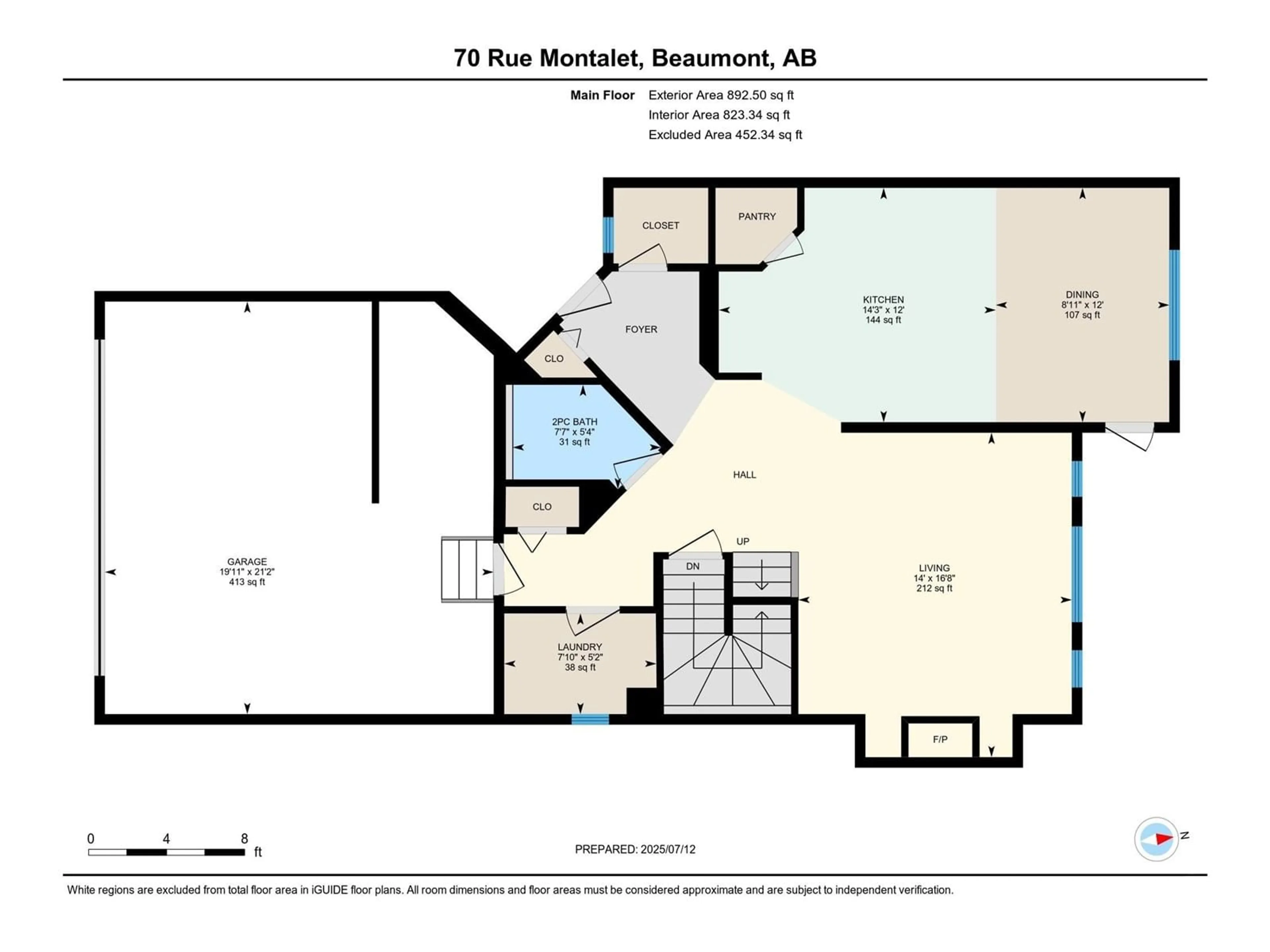 Floor plan for 70 RUE MONTALET, Beaumont Alberta T4X0C5