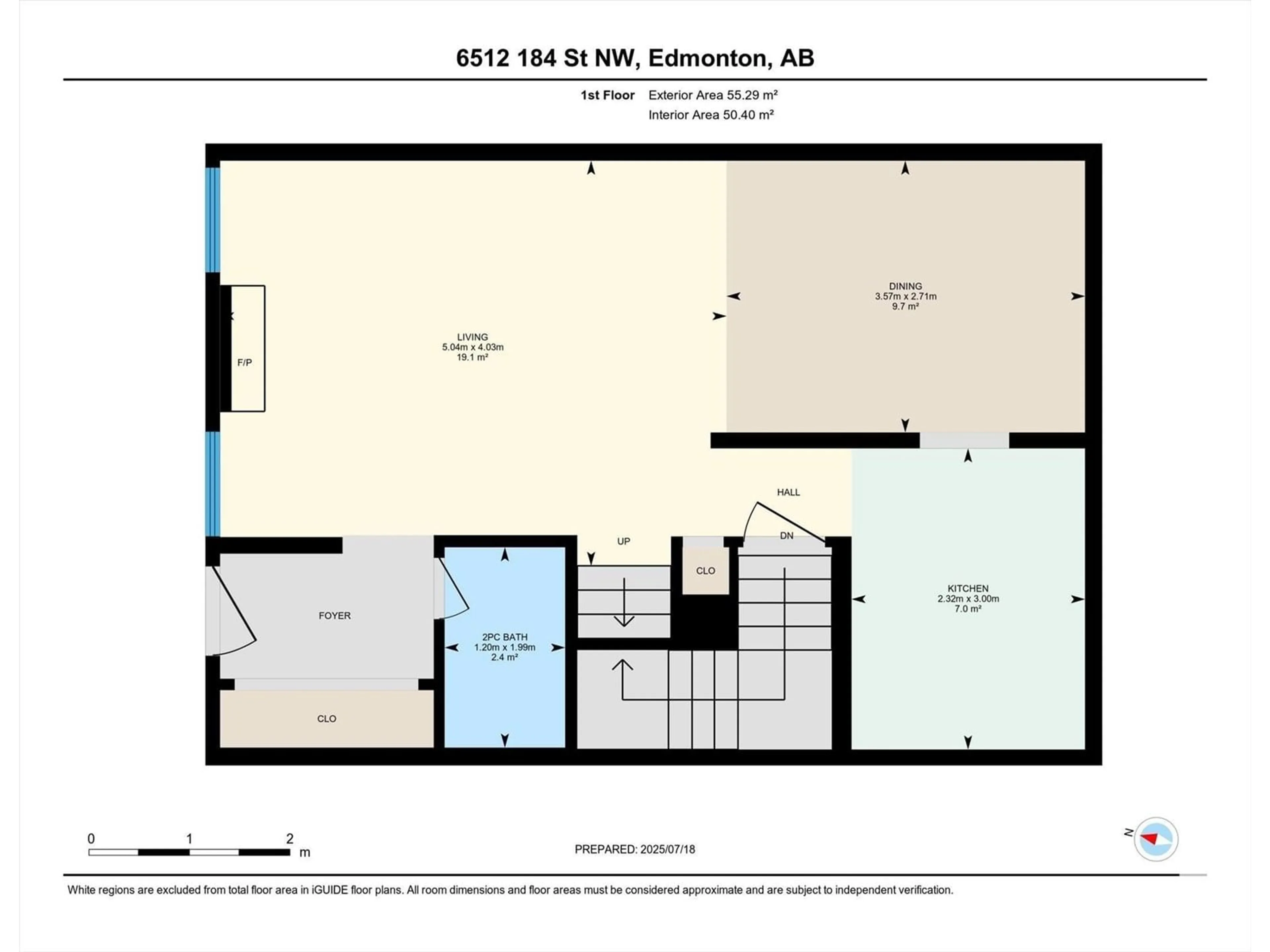 Floor plan for NW - 6512 184 ST, Edmonton Alberta T5T2P1