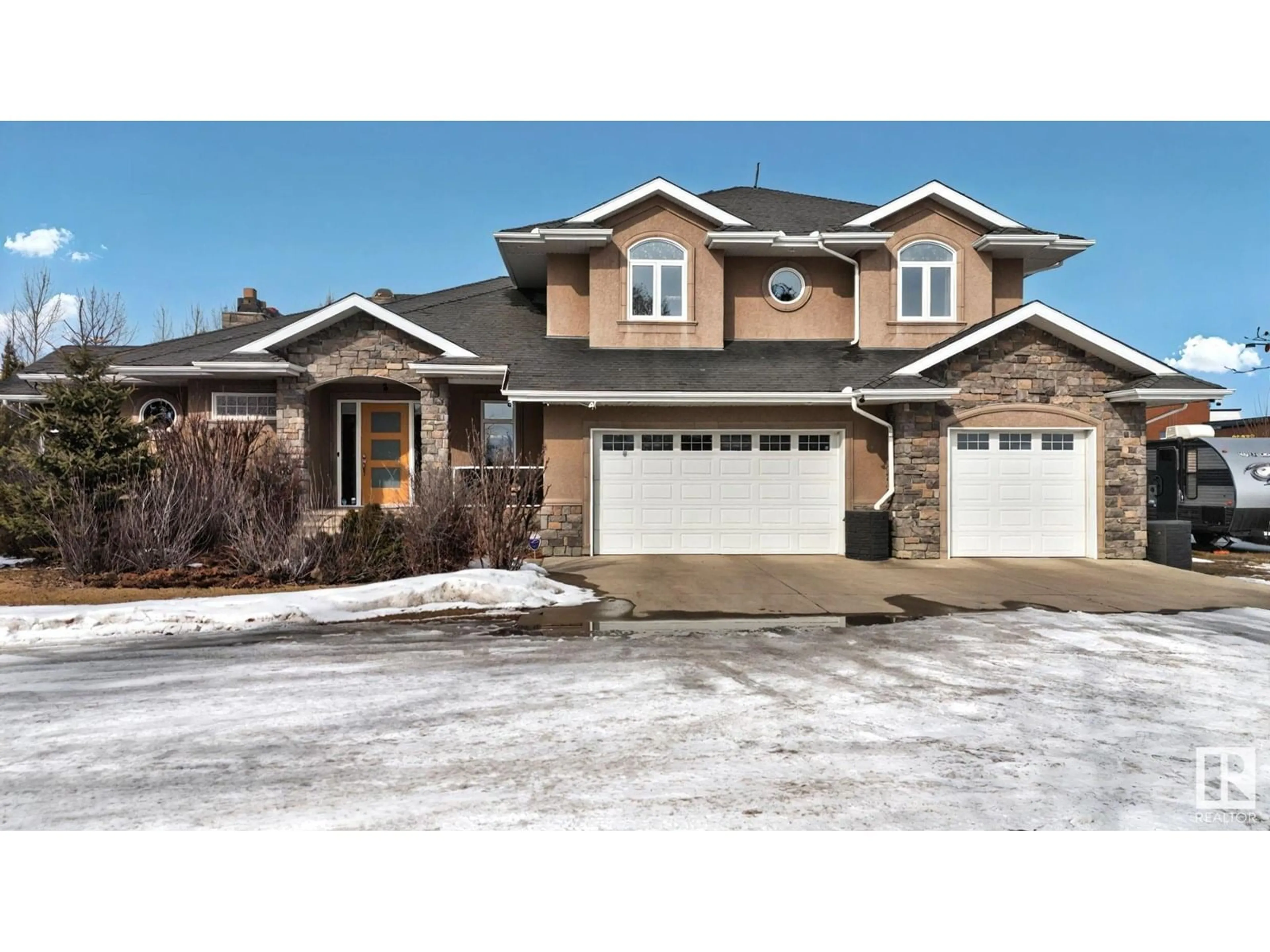 Home with brick exterior material, street for SW - 15860 41 AV, Edmonton Alberta T6W1A6