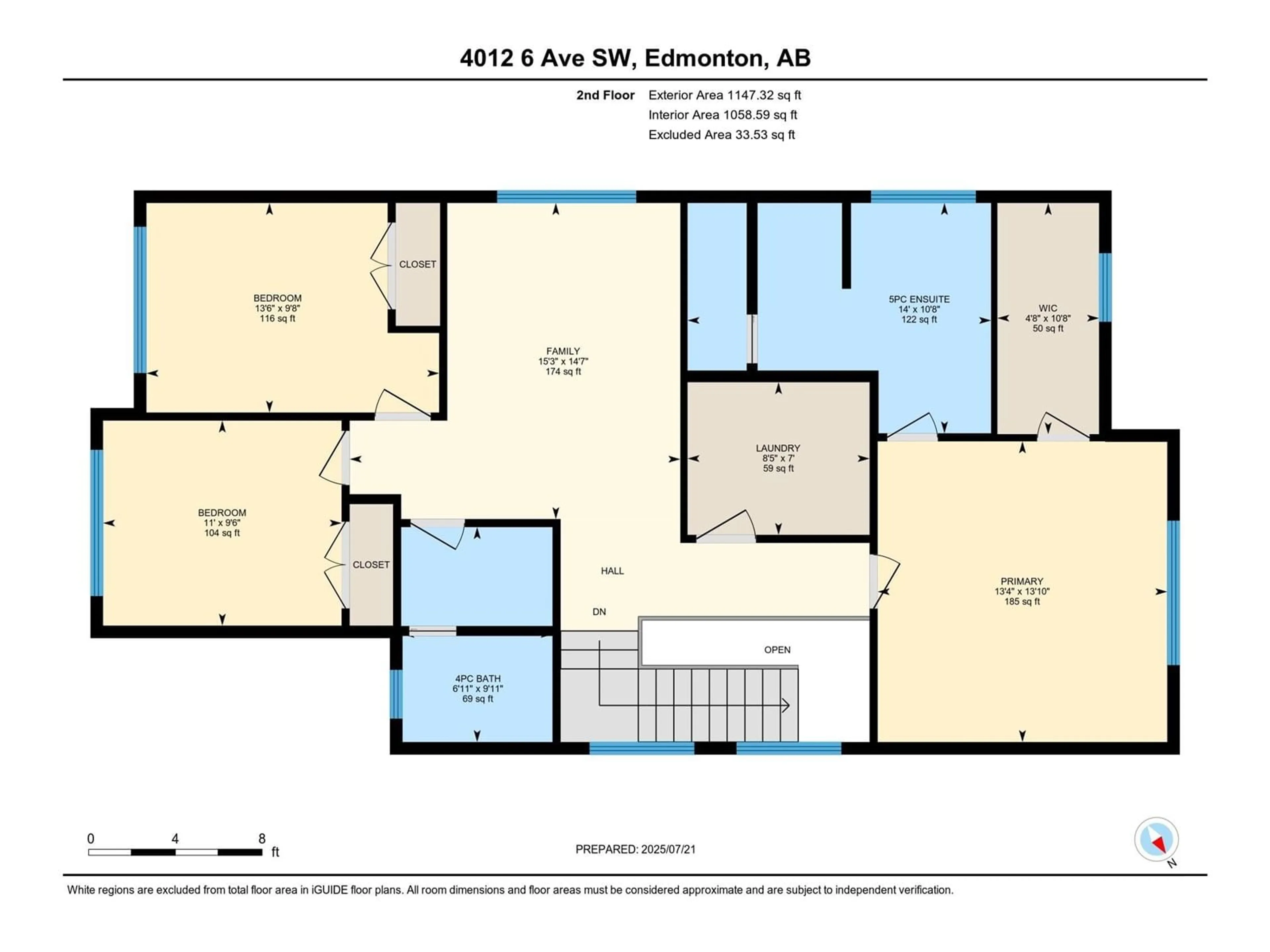 Floor plan for SW - 4012 6 AV, Edmonton Alberta T6X2J1