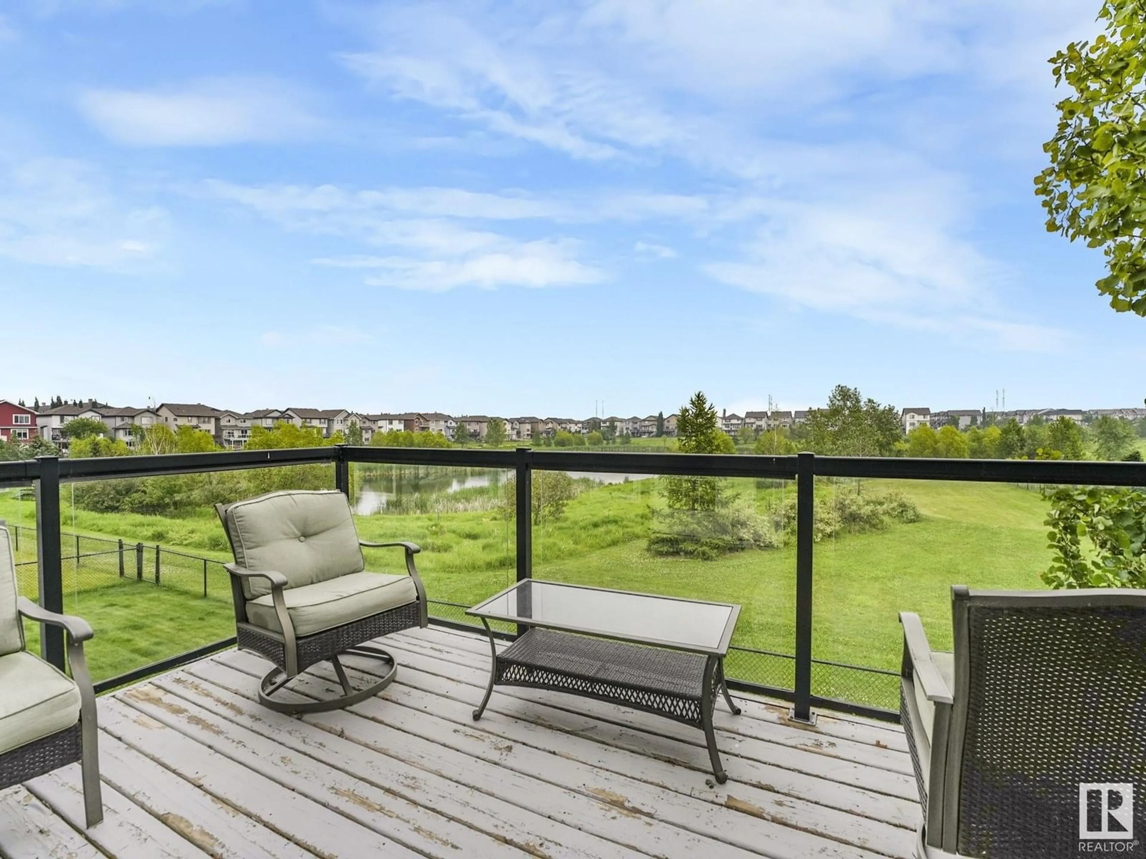 Patio, water/lake/river/ocean view for NW - 1703 33B ST, Edmonton Alberta T6T0P2