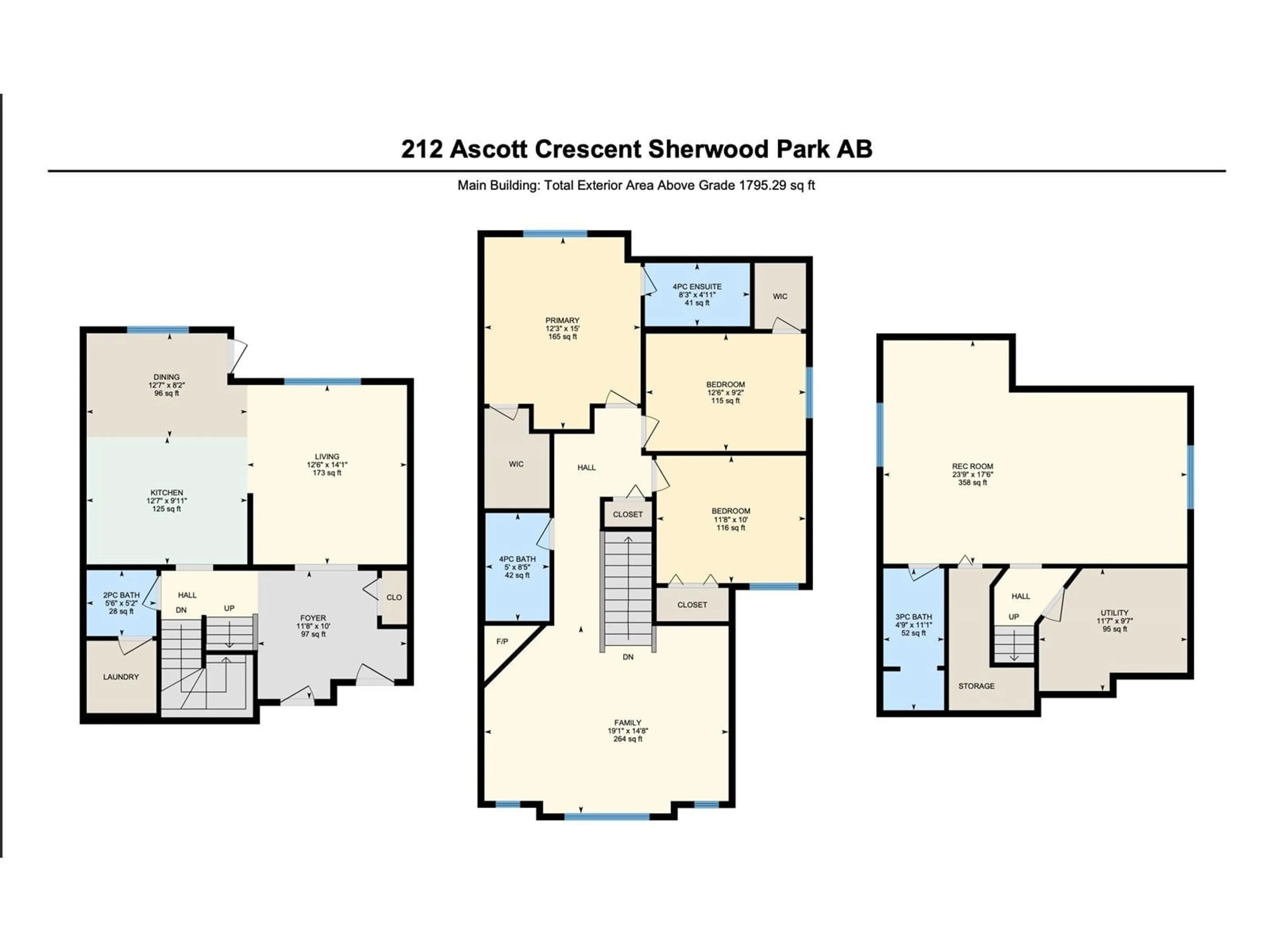 Floor plan for 212 ASCOTT CR, Sherwood Park Alberta T8H0A6
