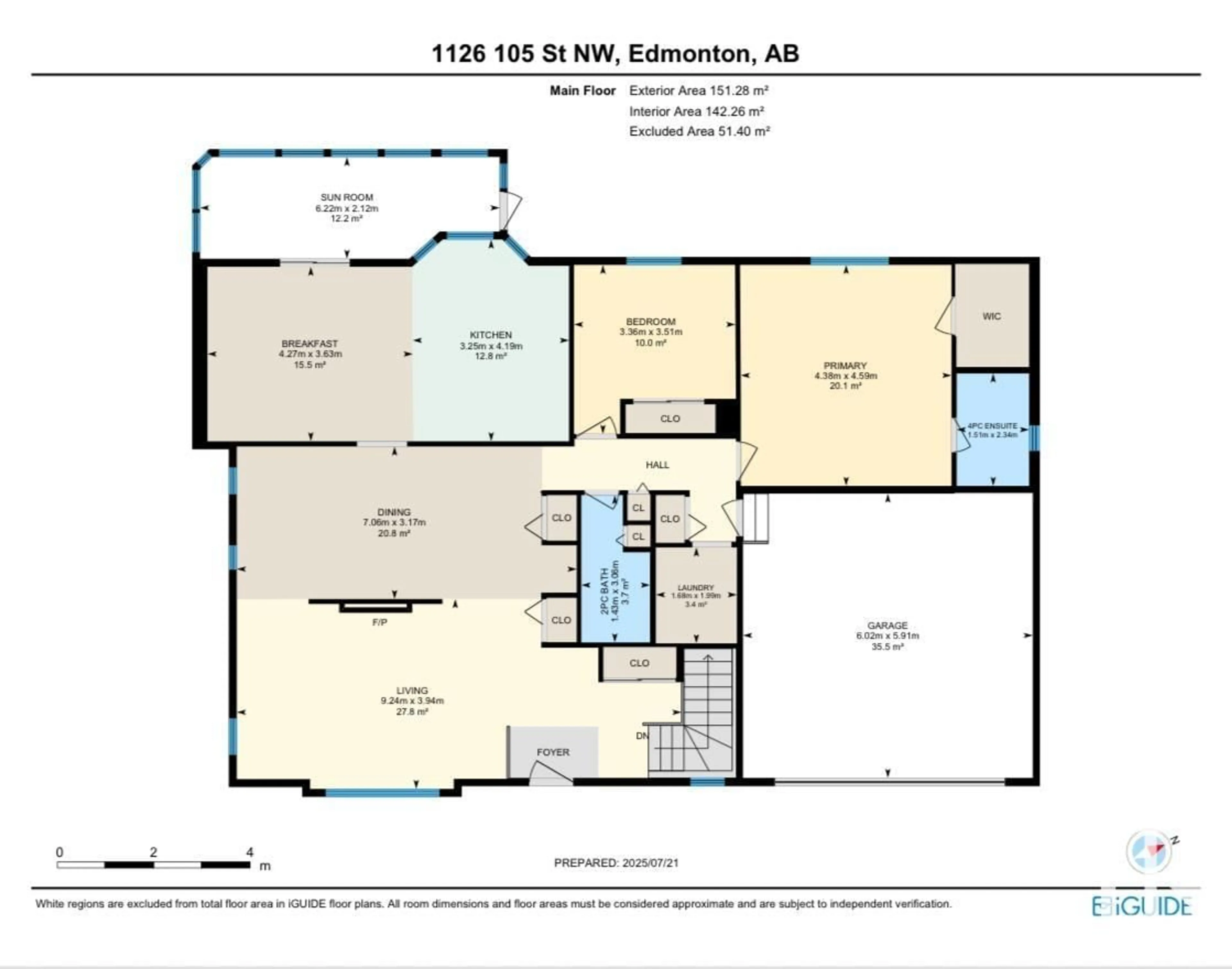 Floor plan for NW - 1126 105 ST, Edmonton Alberta T6J6J6