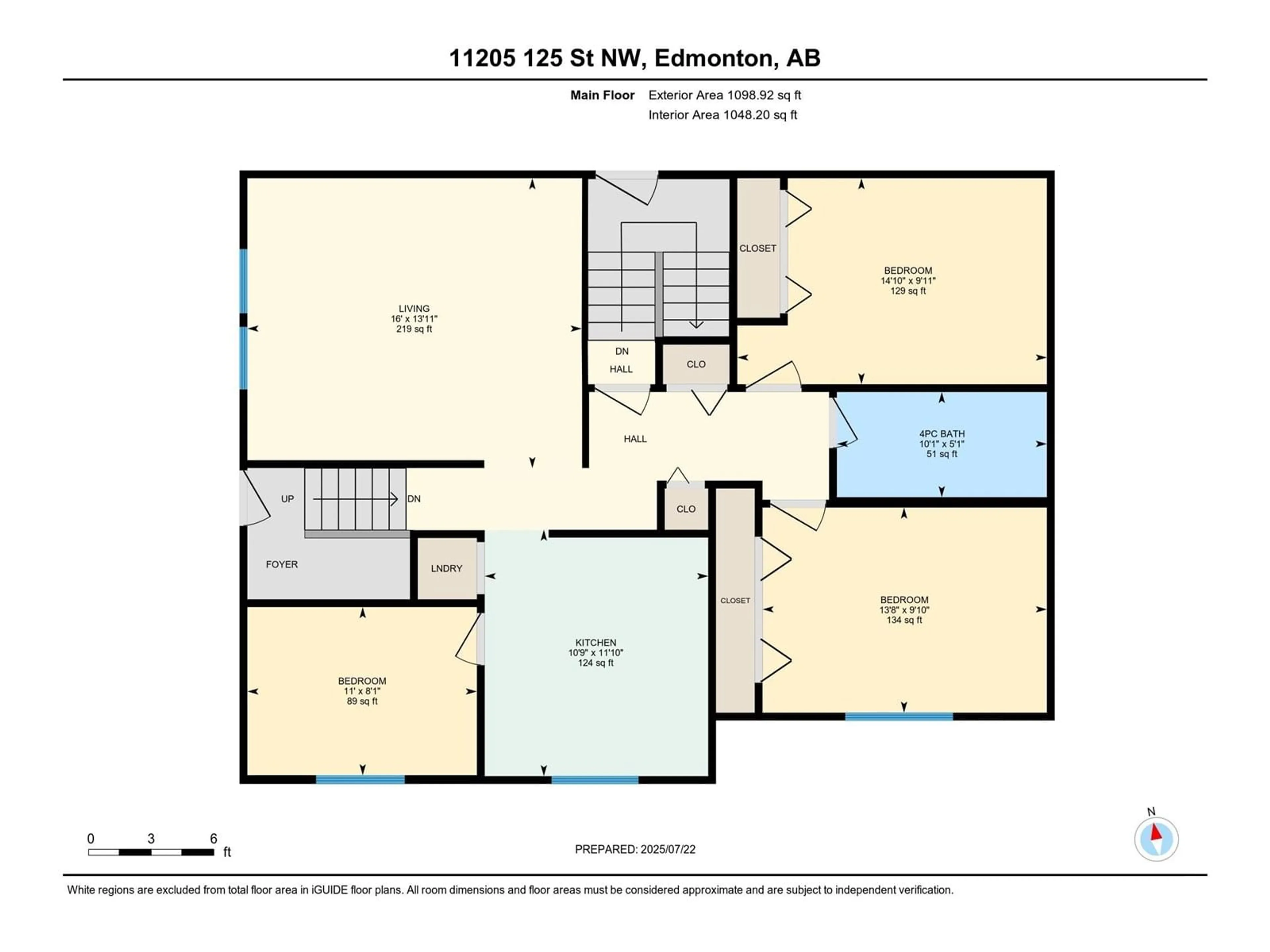 Floor plan for NW - 11205 125 ST, Edmonton Alberta T5M0M6