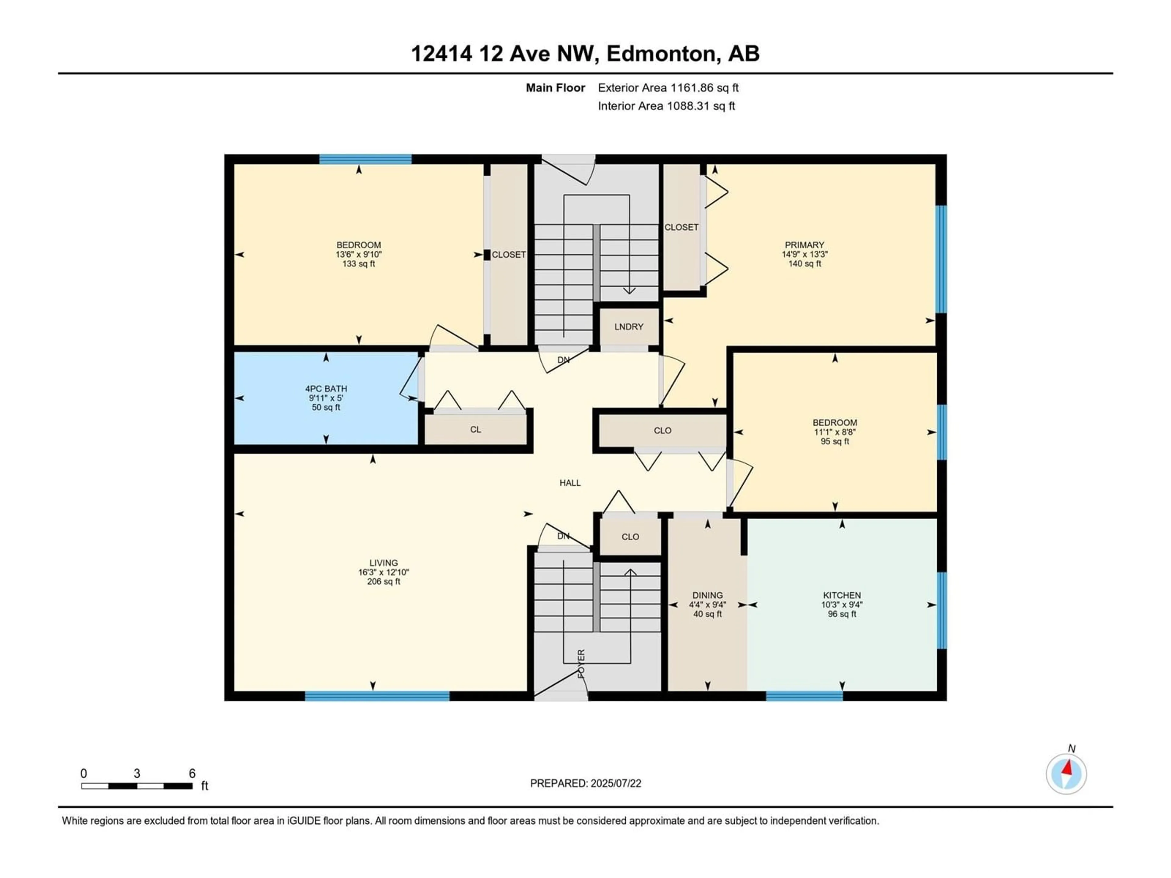 Floor plan for NW - 12414 112 AV, Edmonton Alberta T5M2S9