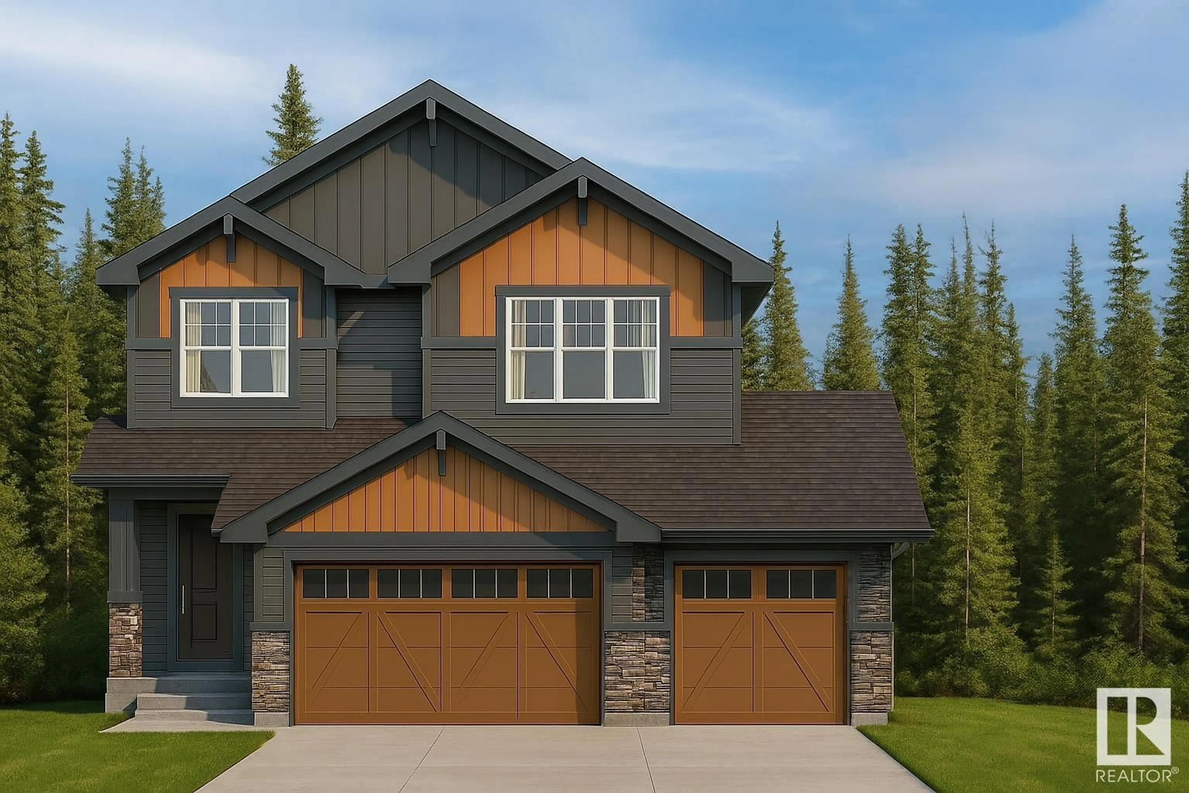 Home with vinyl exterior material, mountain view for 1125 GYRFALCON CR, Edmonton Alberta T5S0S5
