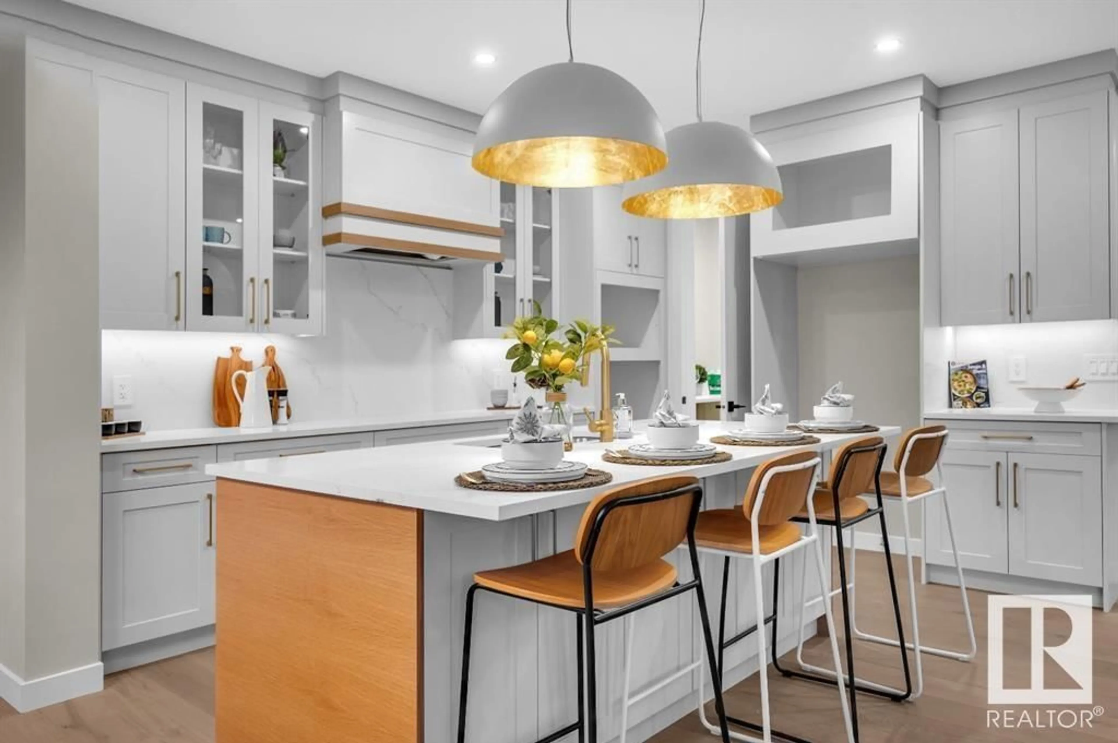 Contemporary kitchen, ceramic/tile floor for 1125 GYRFALCON CR, Edmonton Alberta T5S0S5