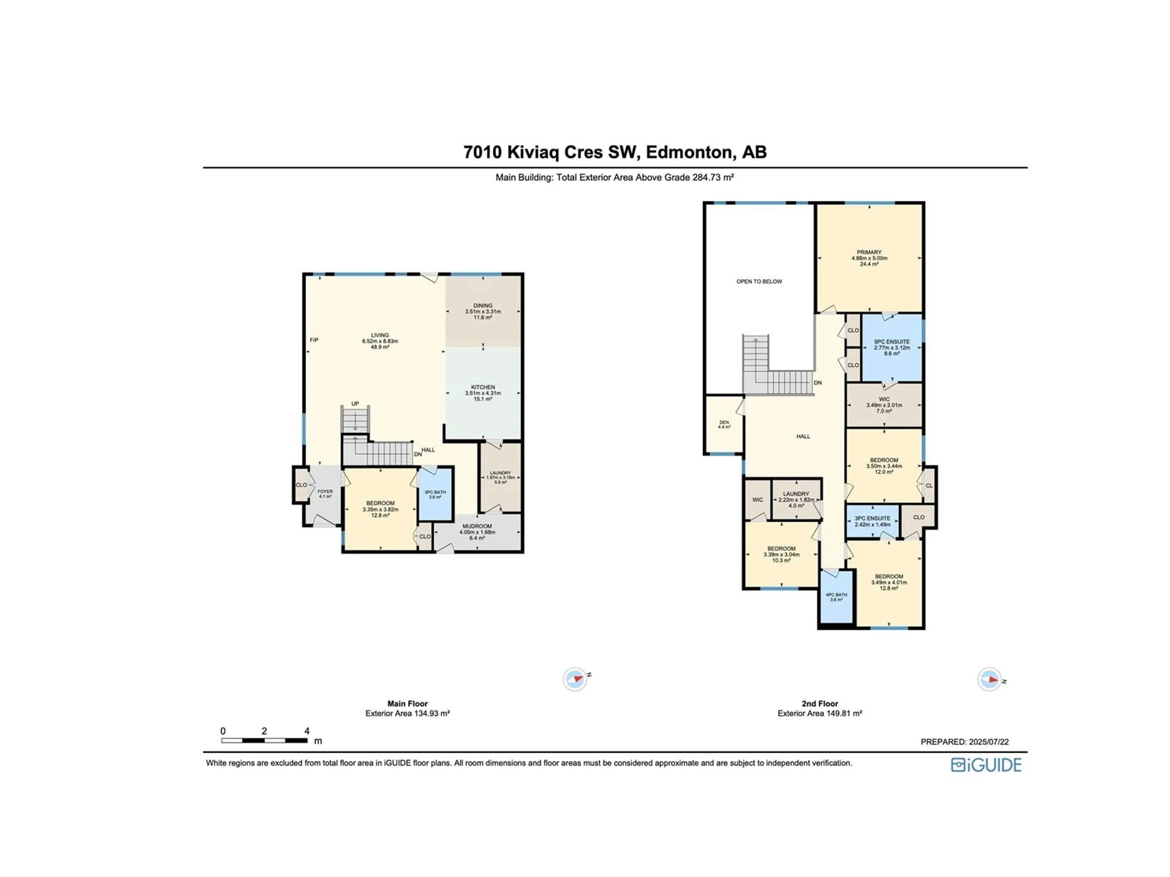 Floor plan for 7010 KIVIAQ CR, Edmonton Alberta T6W1A5