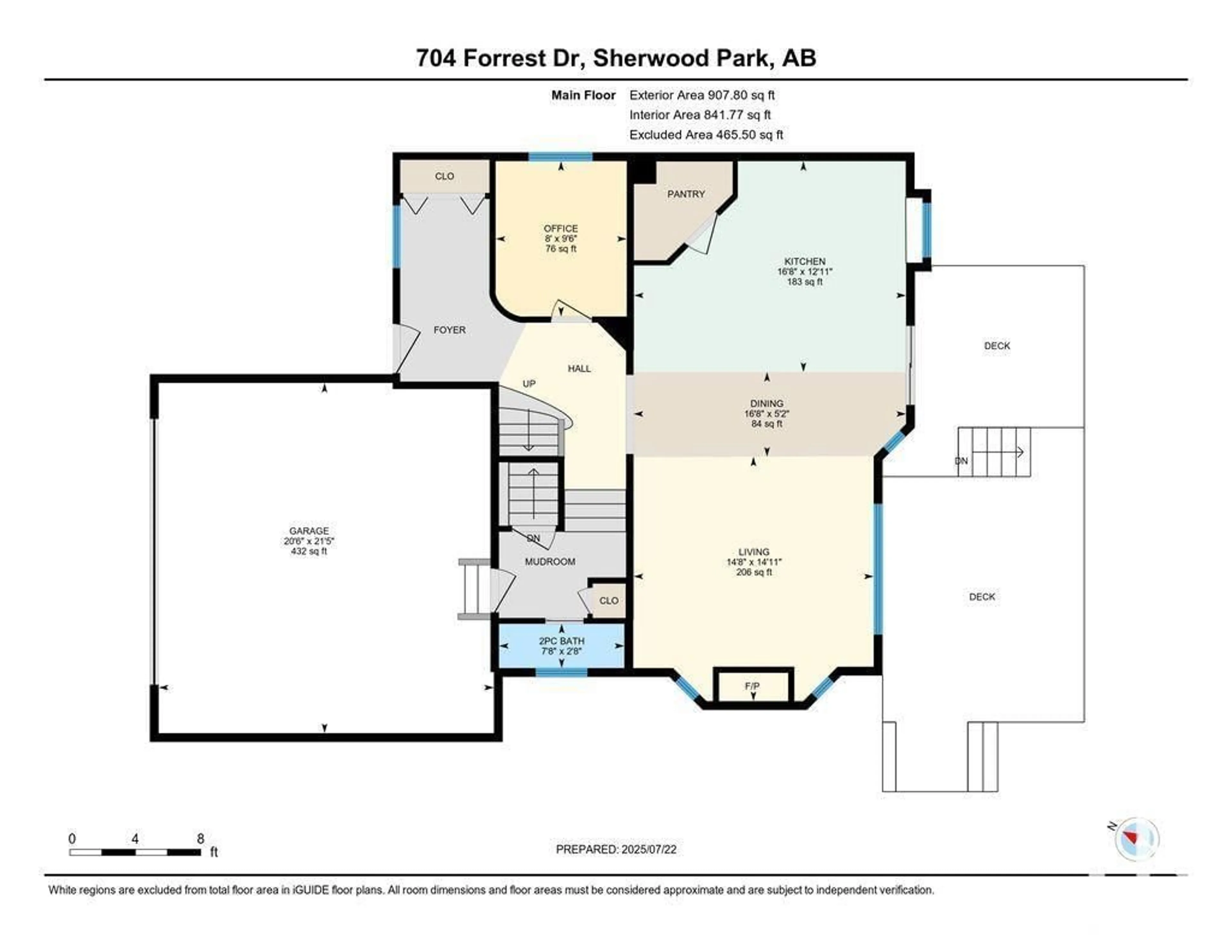 Floor plan for 704 FORREST DR, Sherwood Park Alberta T8A6G9