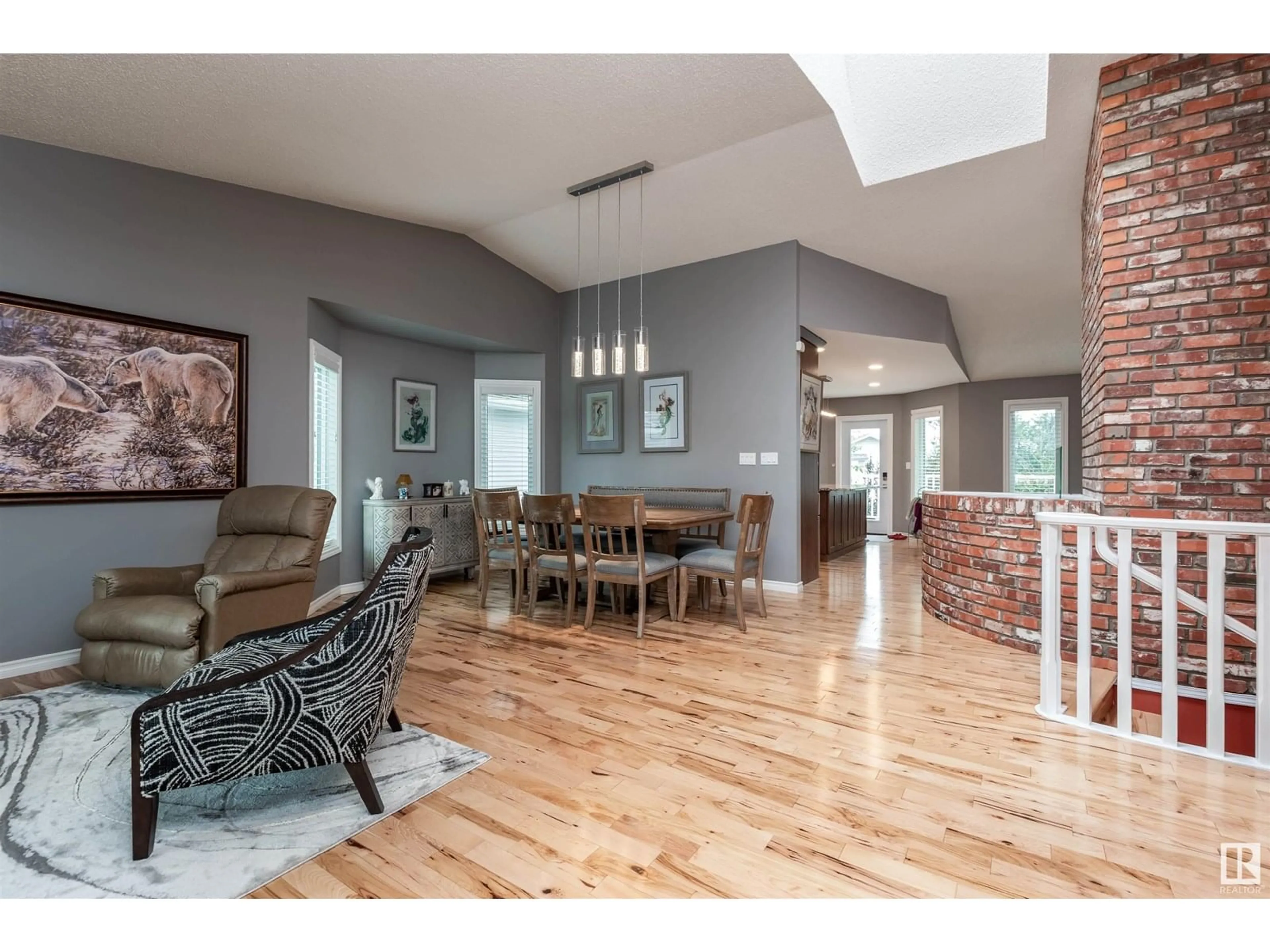 Open concept kitchen, wood/laminate floor for 8 CARMEL CL, Sherwood Park Alberta T8A5B7
