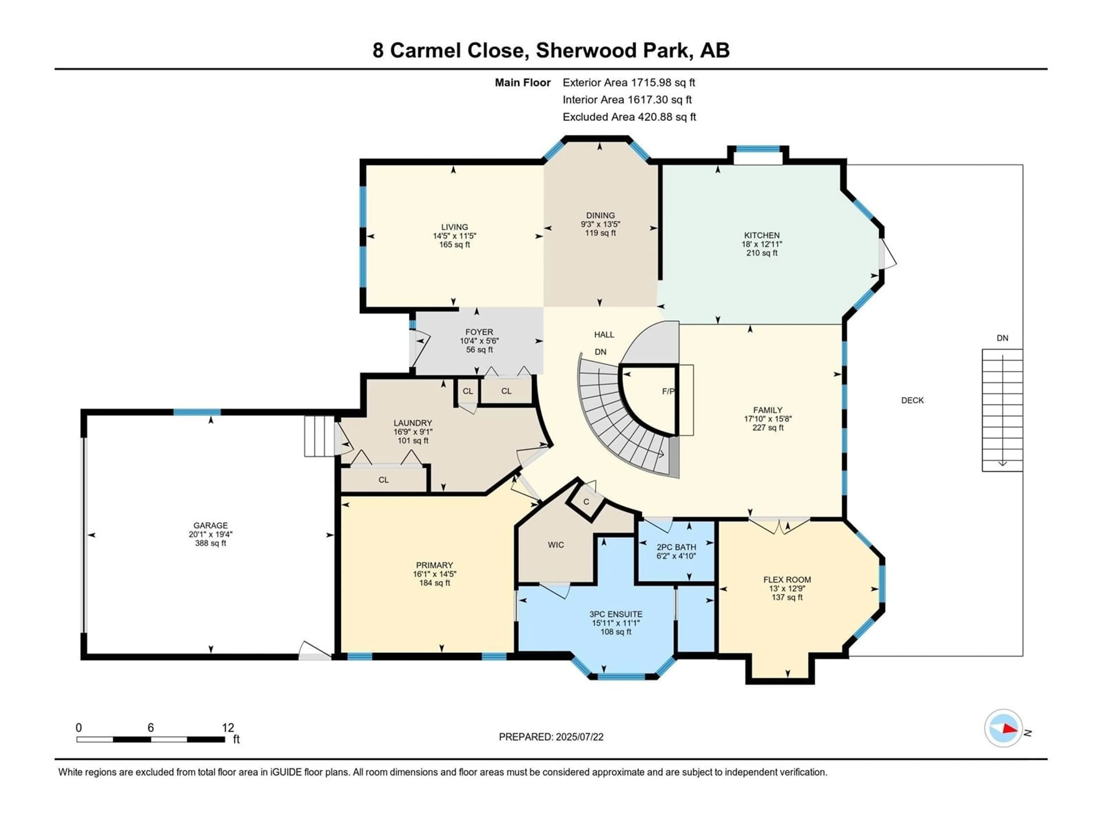 Floor plan for 8 CARMEL CL, Sherwood Park Alberta T8A5B7