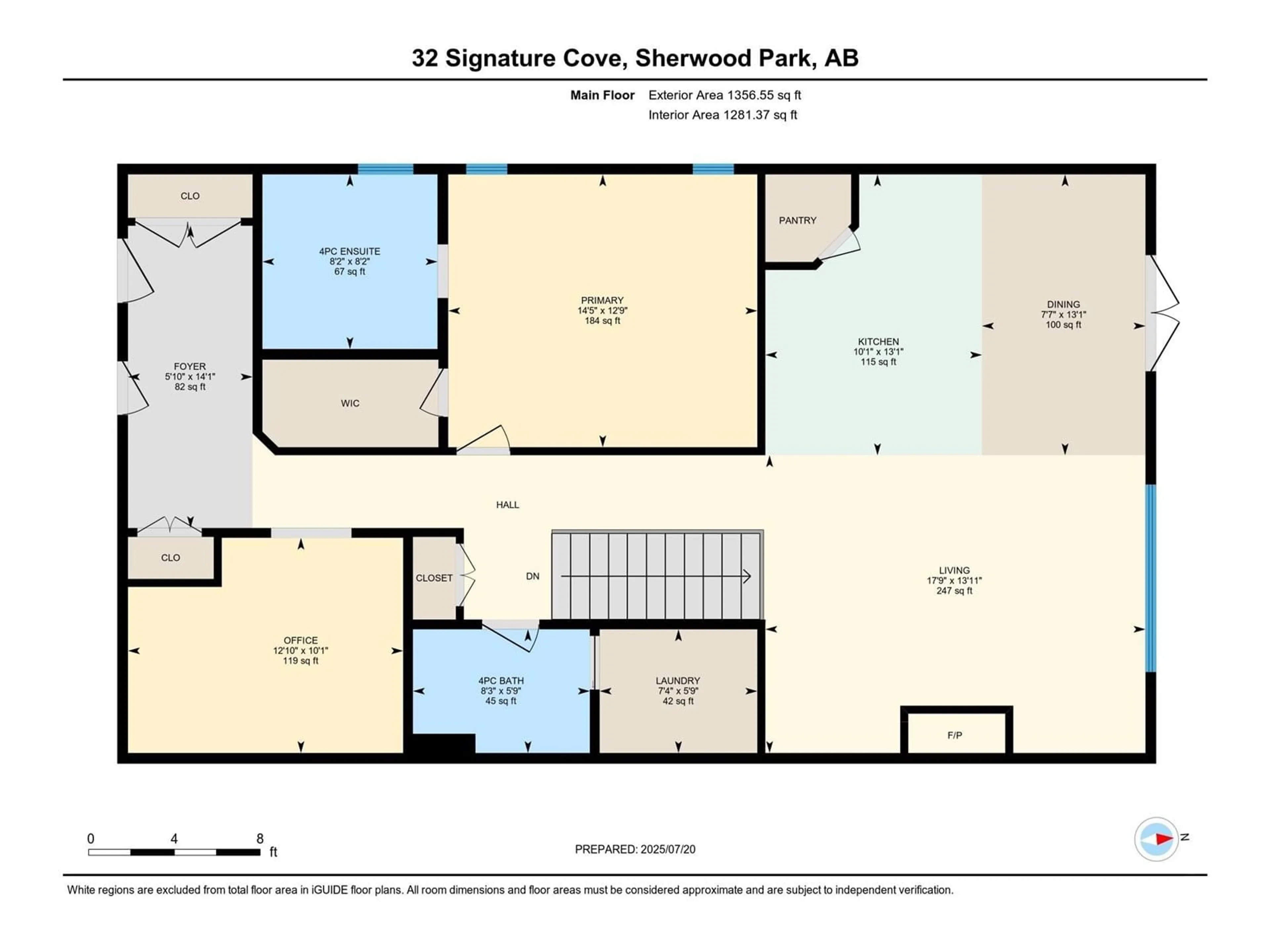 Floor plan for 32 SIGNATURE CV, Sherwood Park Alberta T8H0W8