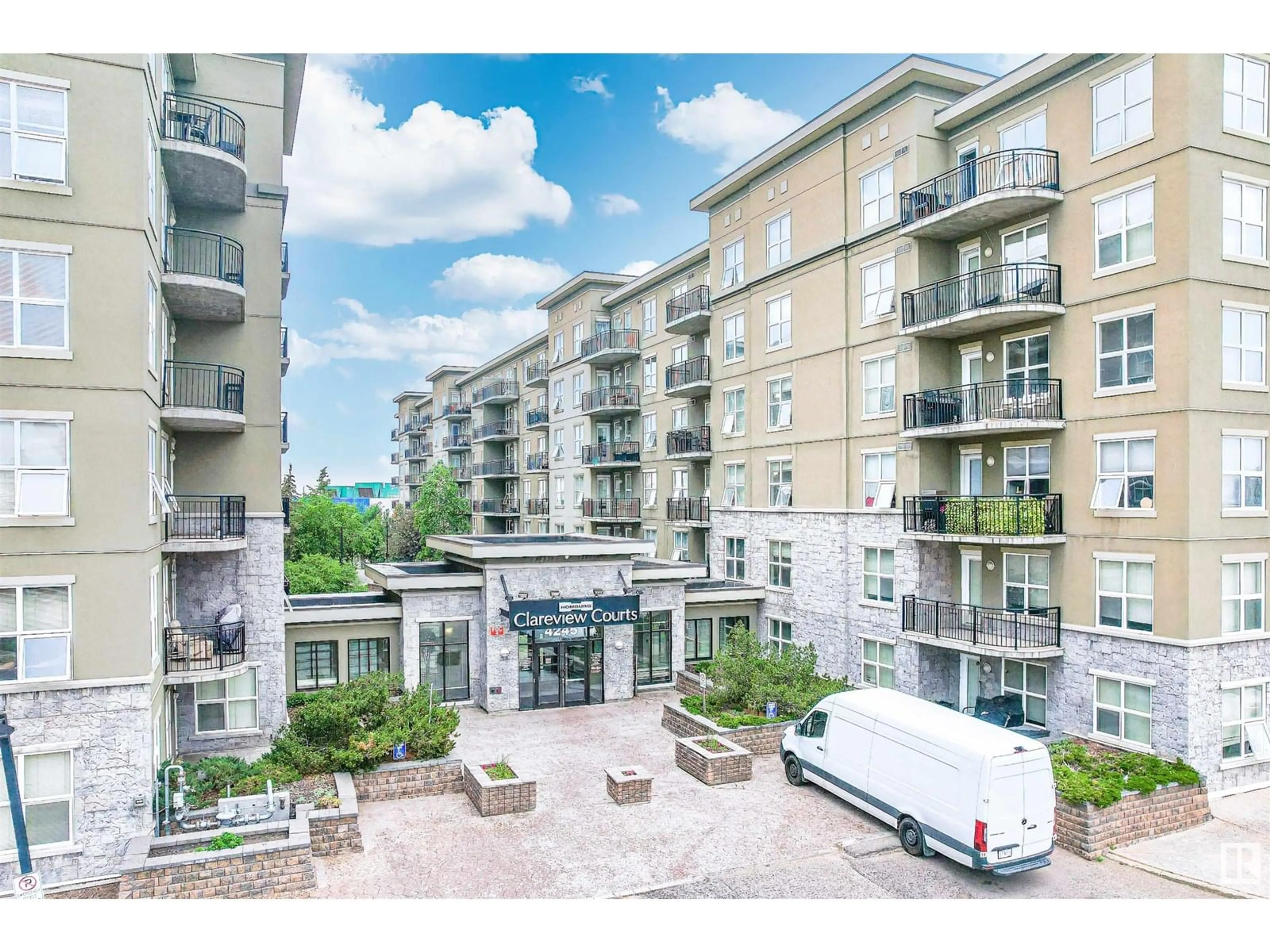 A pic from outside/outdoor area/front of a property/back of a property/a pic from drone, city buildings view from balcony for #204 - 4245 139 AV, Edmonton Alberta T5Y3E8