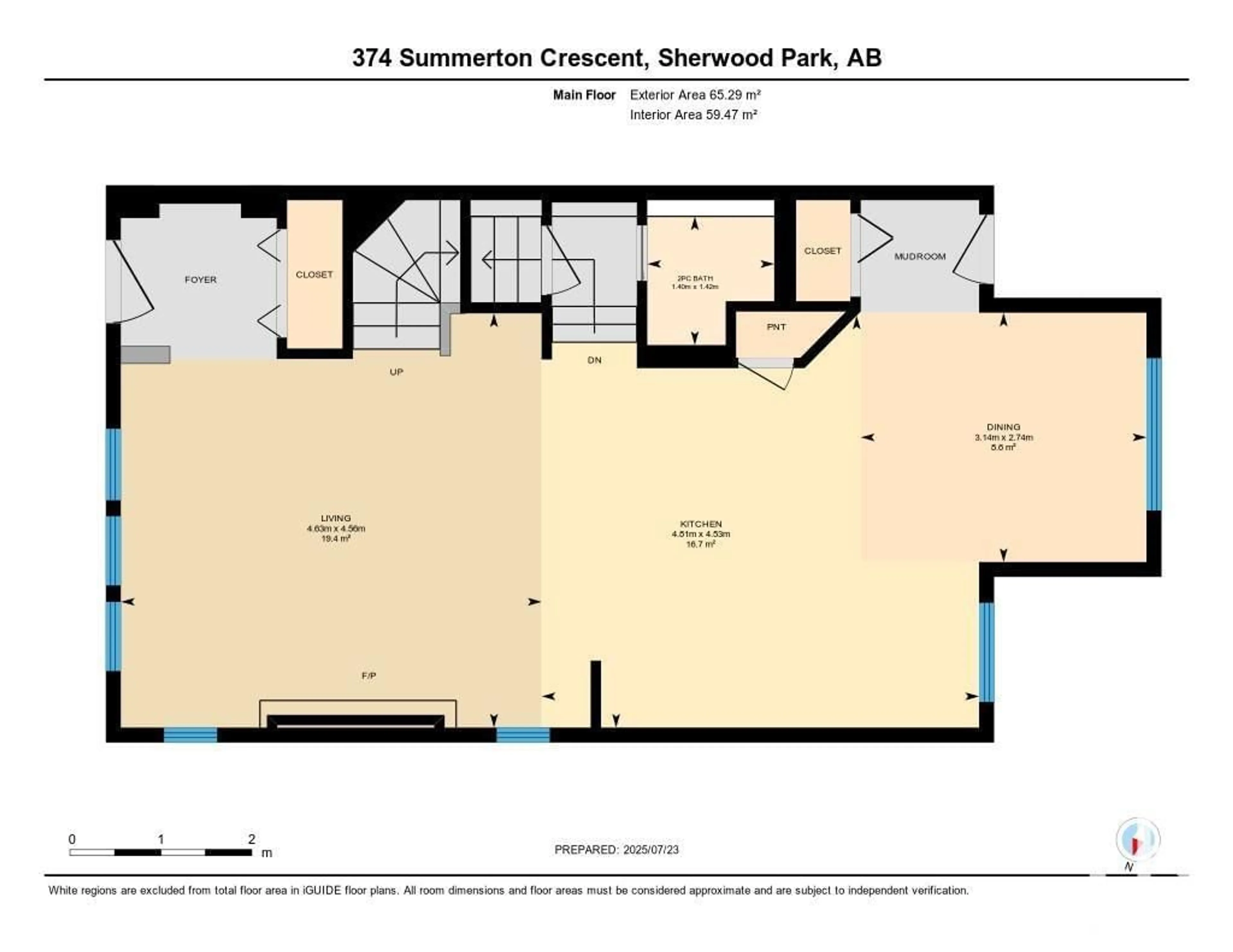 Floor plan for 374 SUMMERTON CR, Sherwood Park Alberta T8H2P4