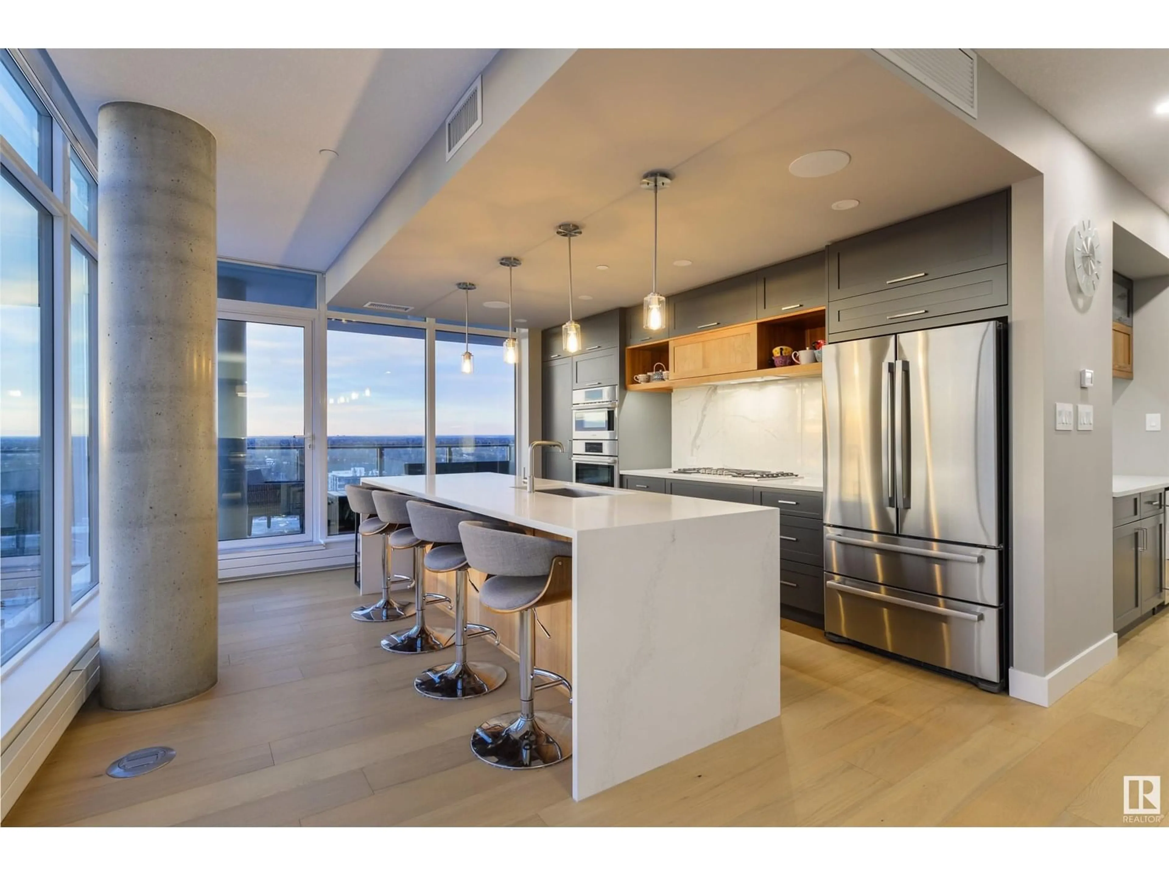 Open concept kitchen, ceramic/tile floor for 1005 - 14105 BLOCK DR, Edmonton Alberta T5N1L5