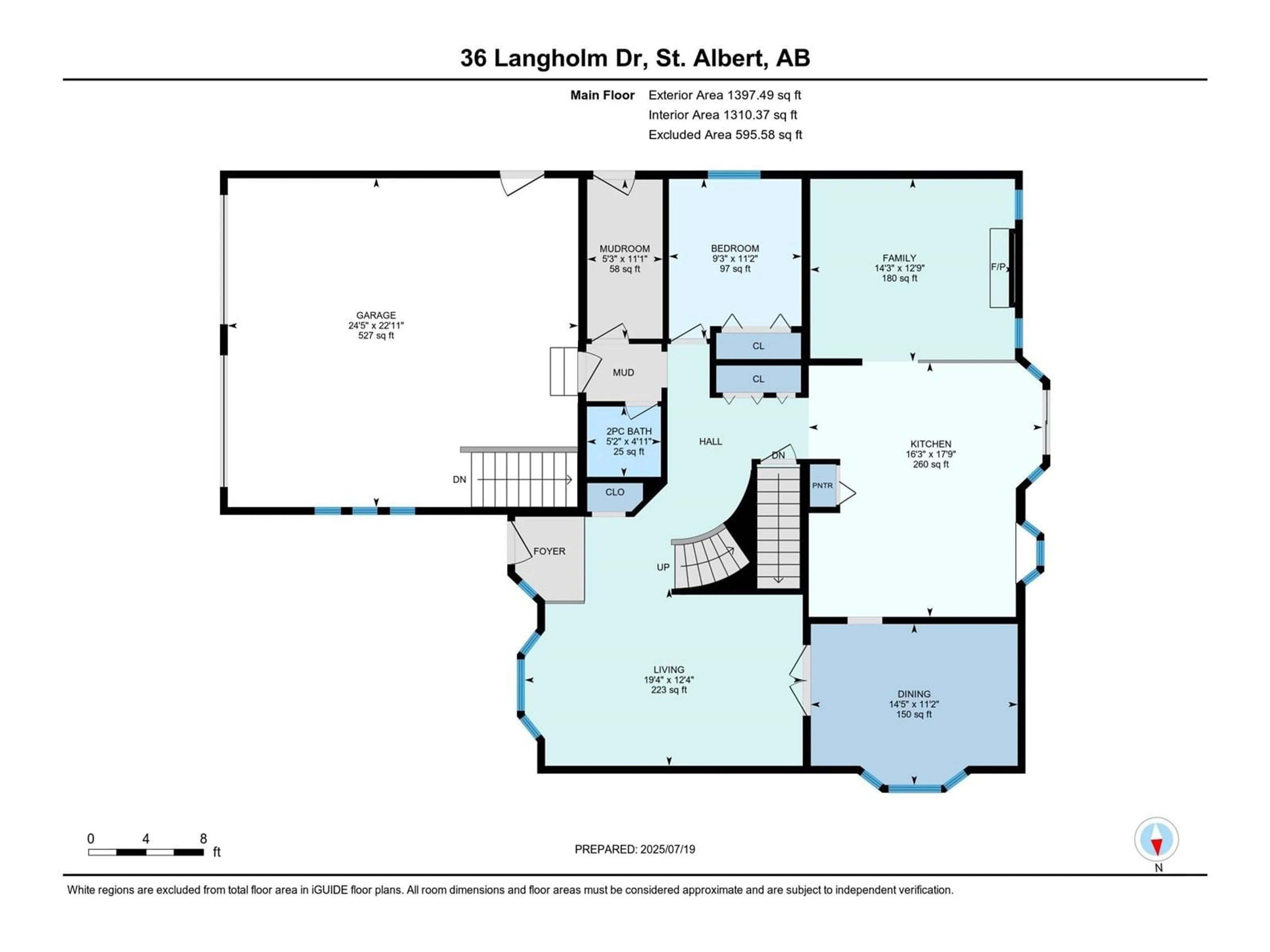 Floor plan for 36 LANGHOLM DR, St. Albert Alberta T8N3W1