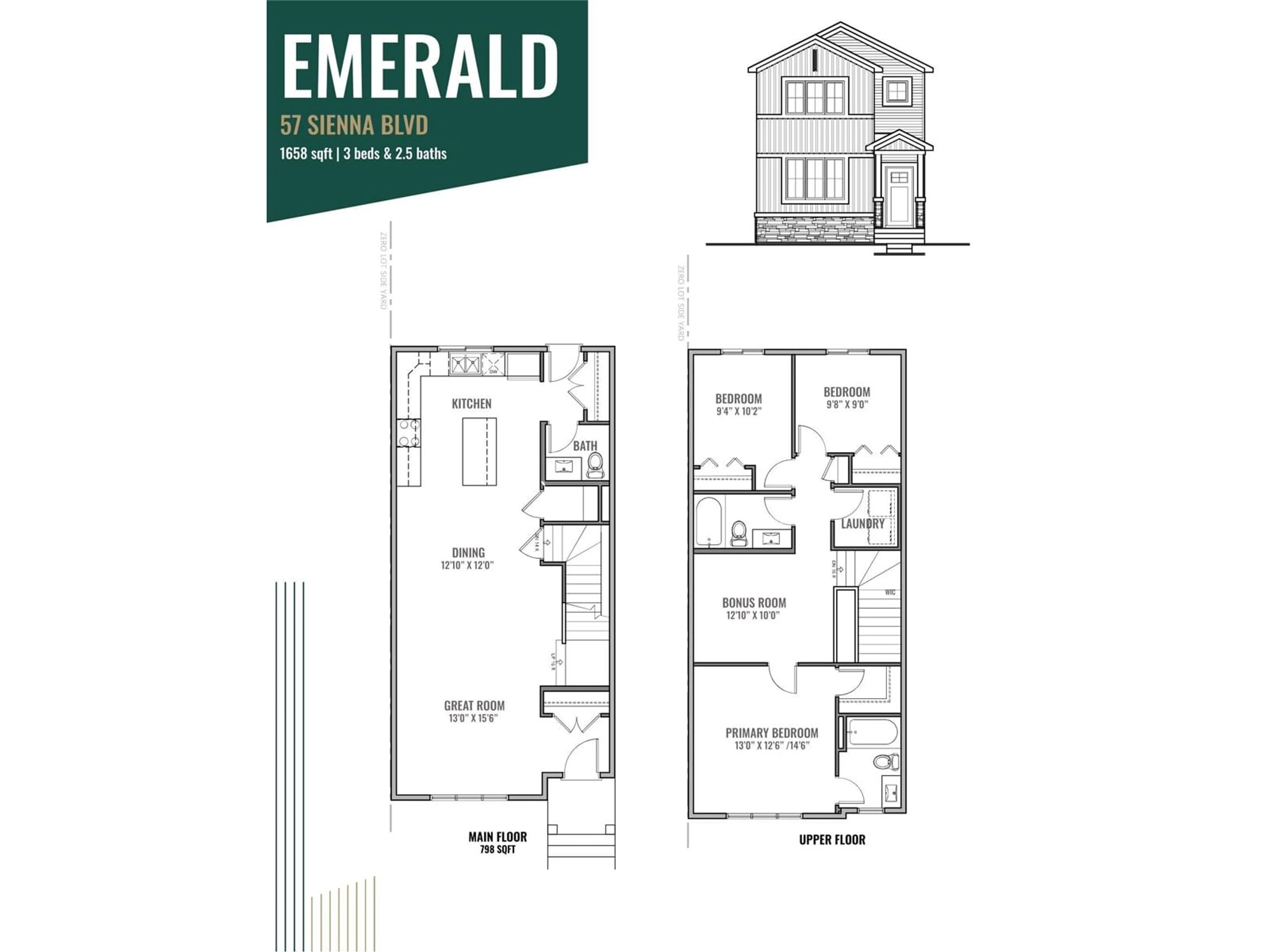 Floor plan for 57 SIENNA BV, Fort Saskatchewan Alberta T8L0W3