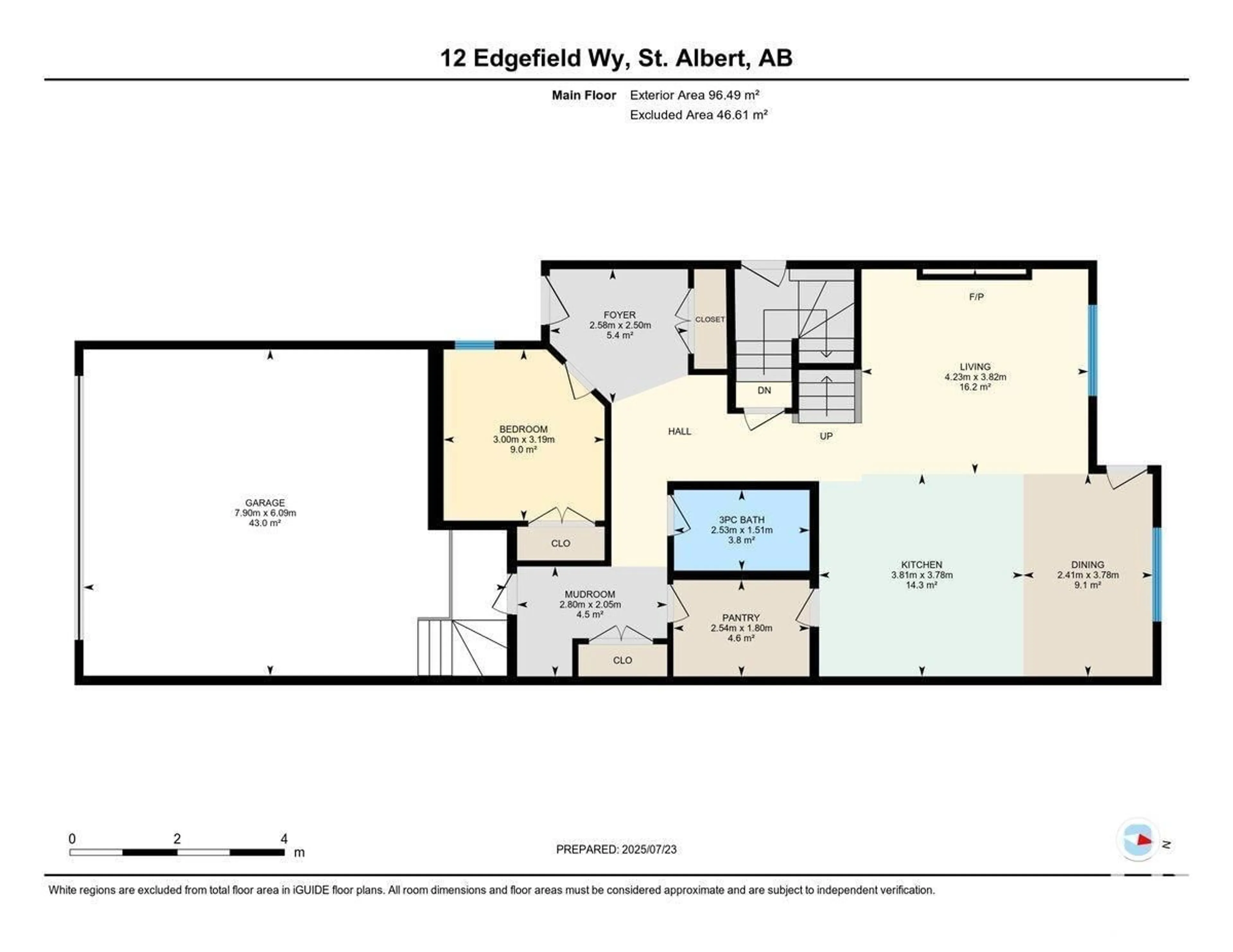 Floor plan for 12 EDGEFIELD WY, St. Albert Alberta T8N8A1