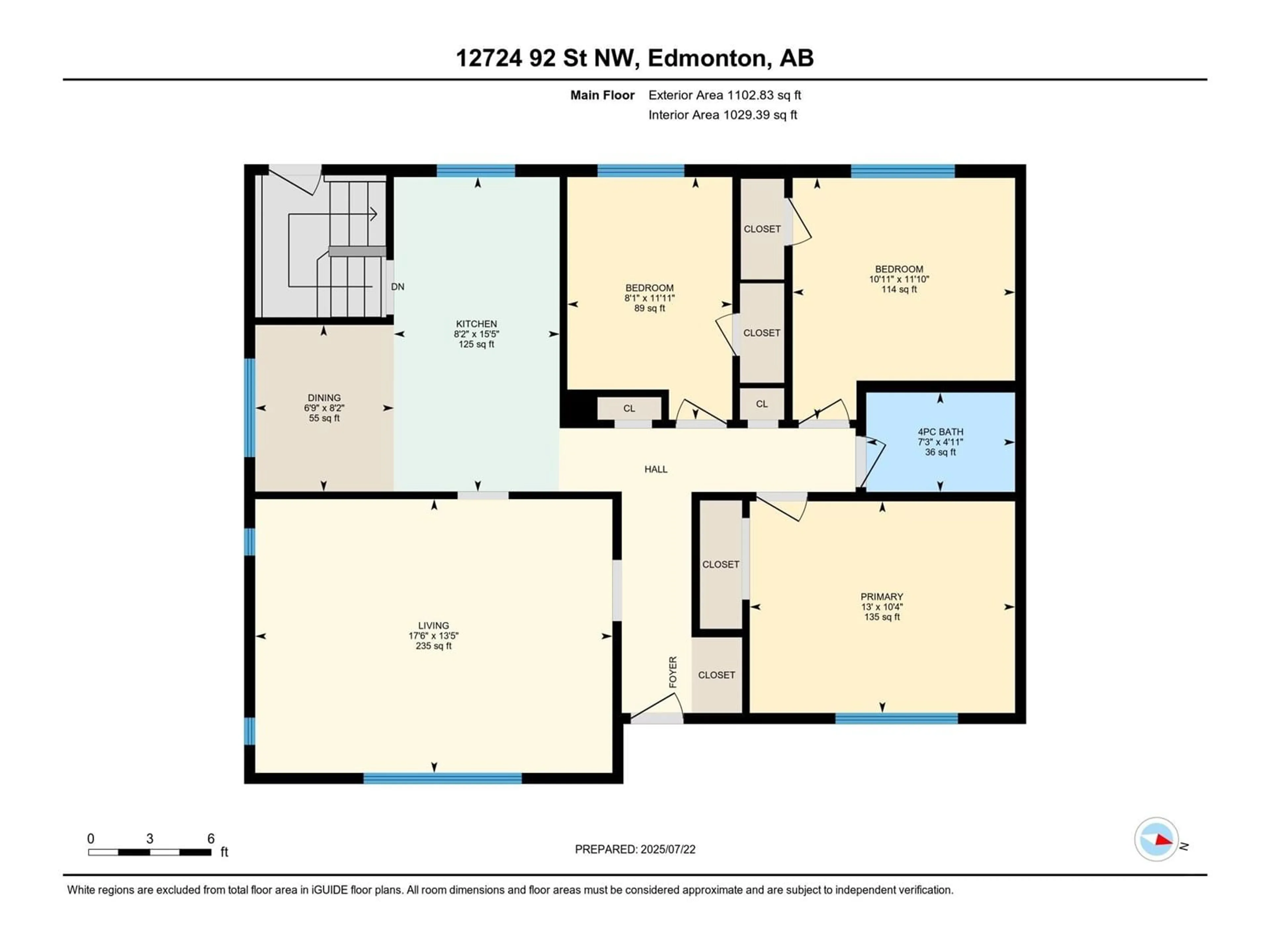 Floor plan for NW - 12724 92 ST, Edmonton Alberta T5E3R2