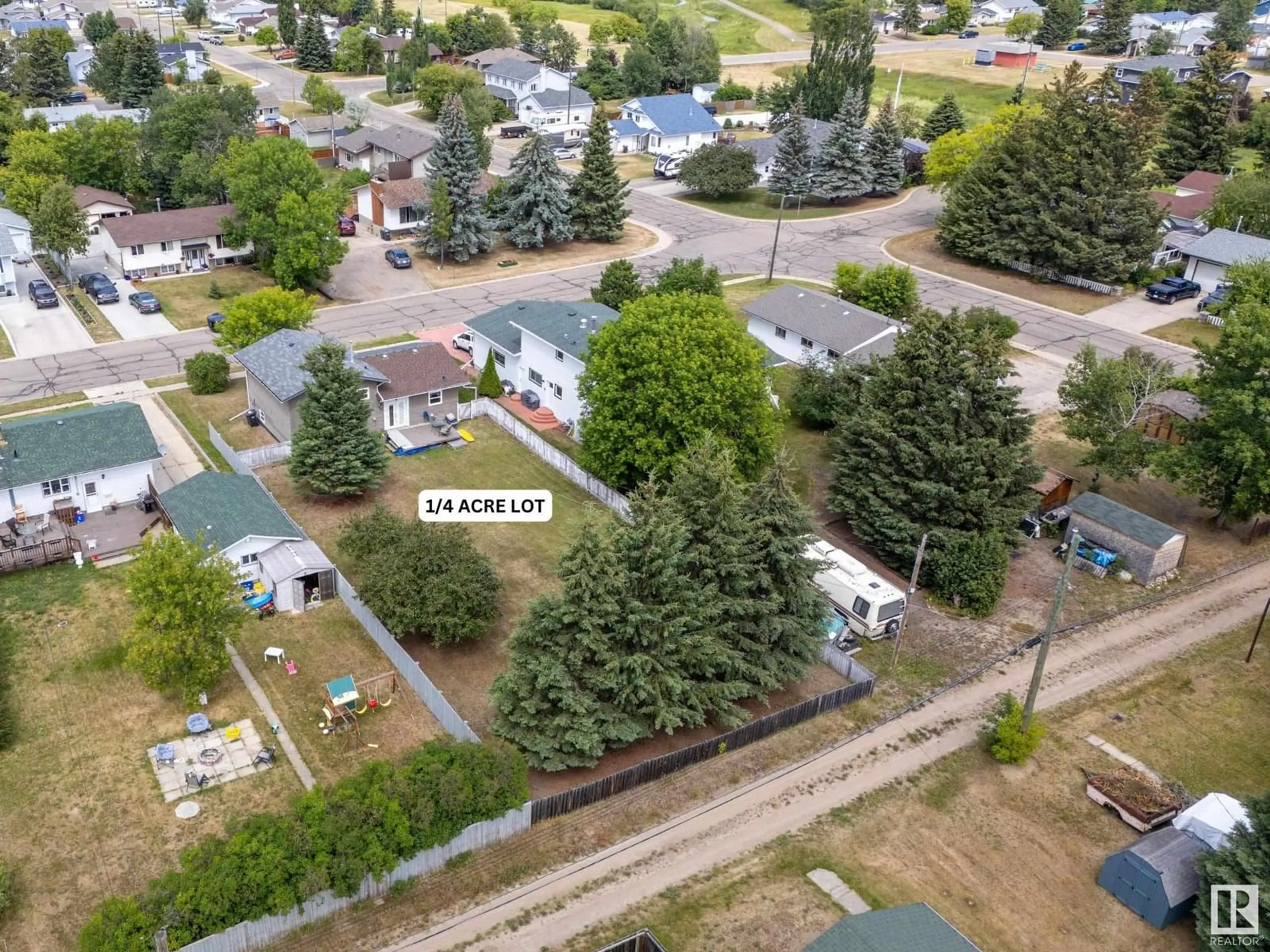 A pic from outside/outdoor area/front of a property/back of a property/a pic from drone, street for 6005 51 AV, Cold Lake Alberta T9M1T3