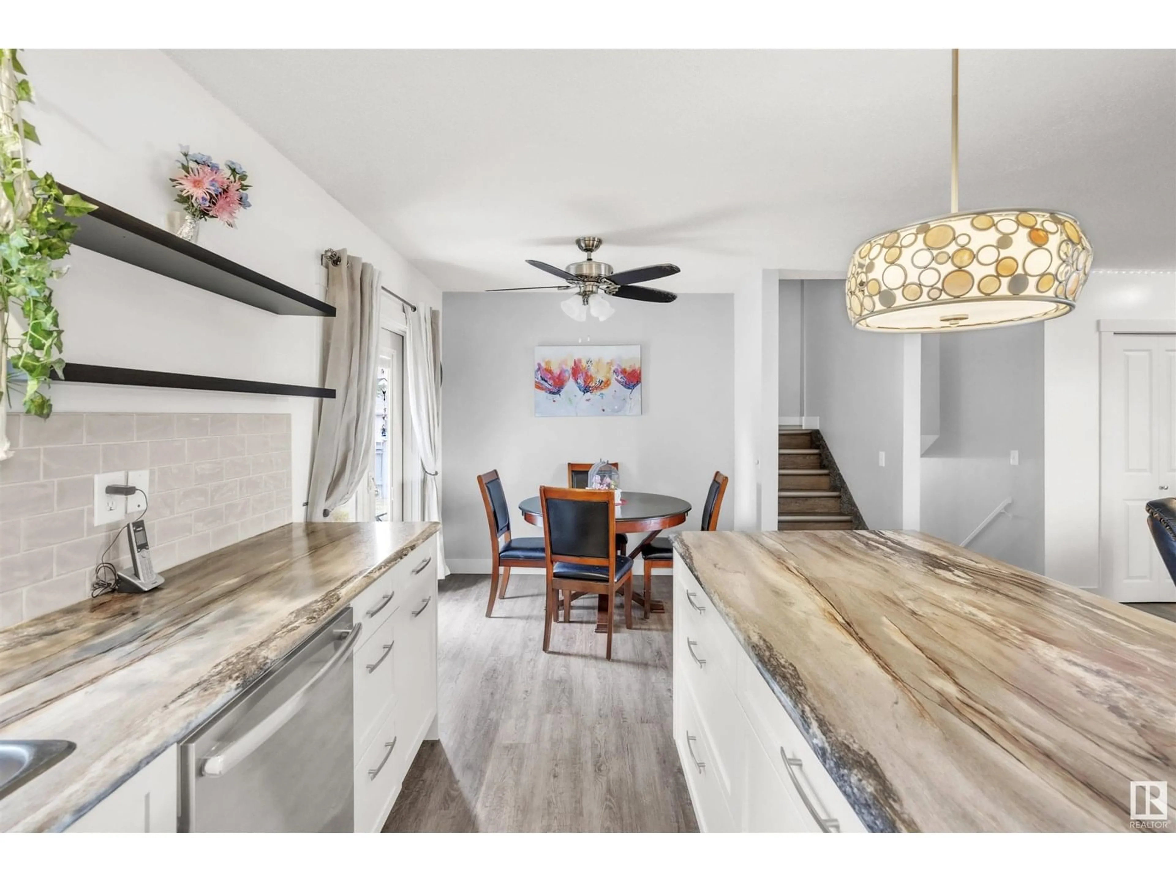 Open concept kitchen, wood/laminate floor for 6005 51 AV, Cold Lake Alberta T9M1T3