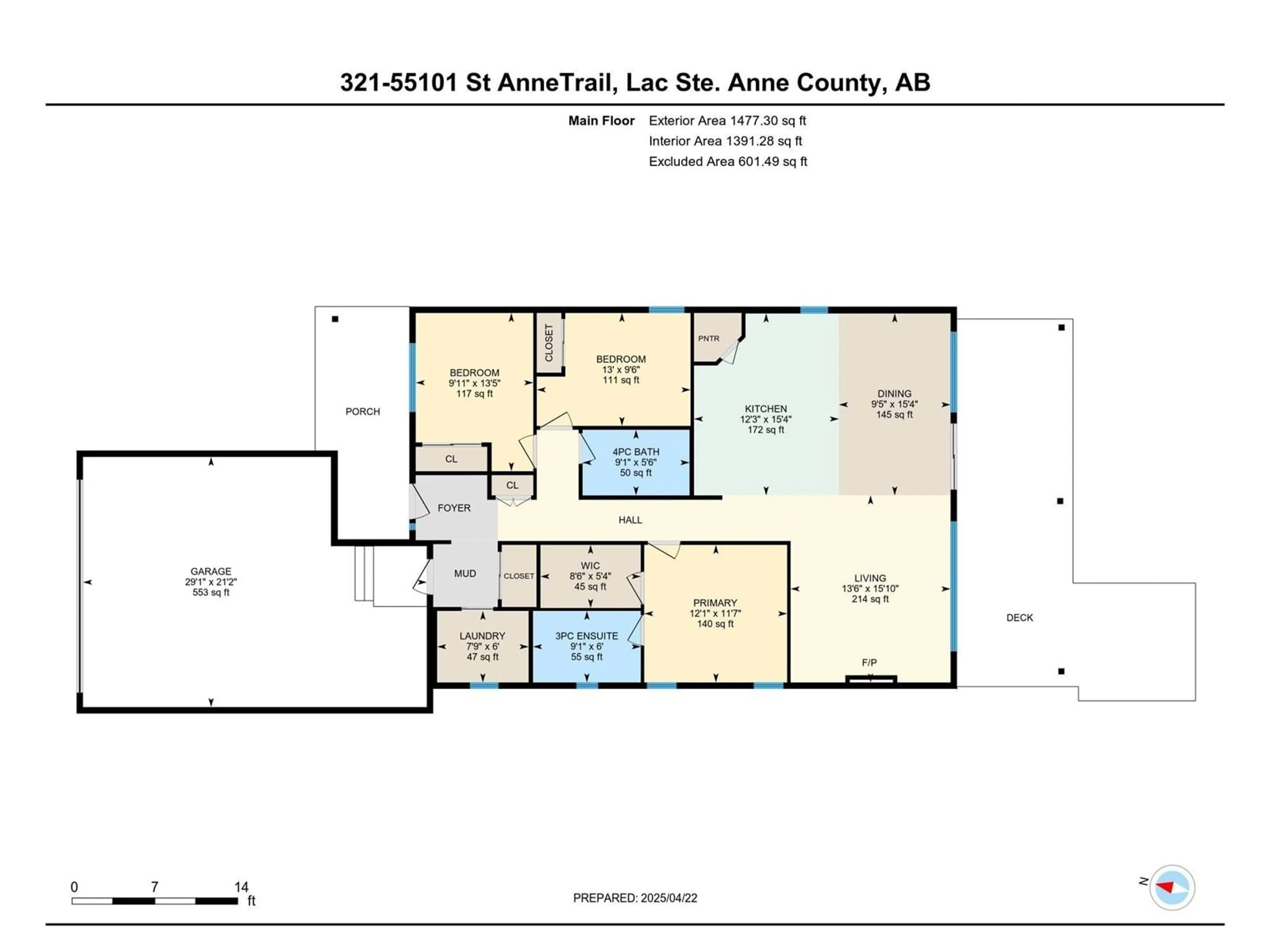 Floor plan for STE. 55101 - 321 ANNE TR, Rural Lac Ste. Anne County Alberta T0E1A1
