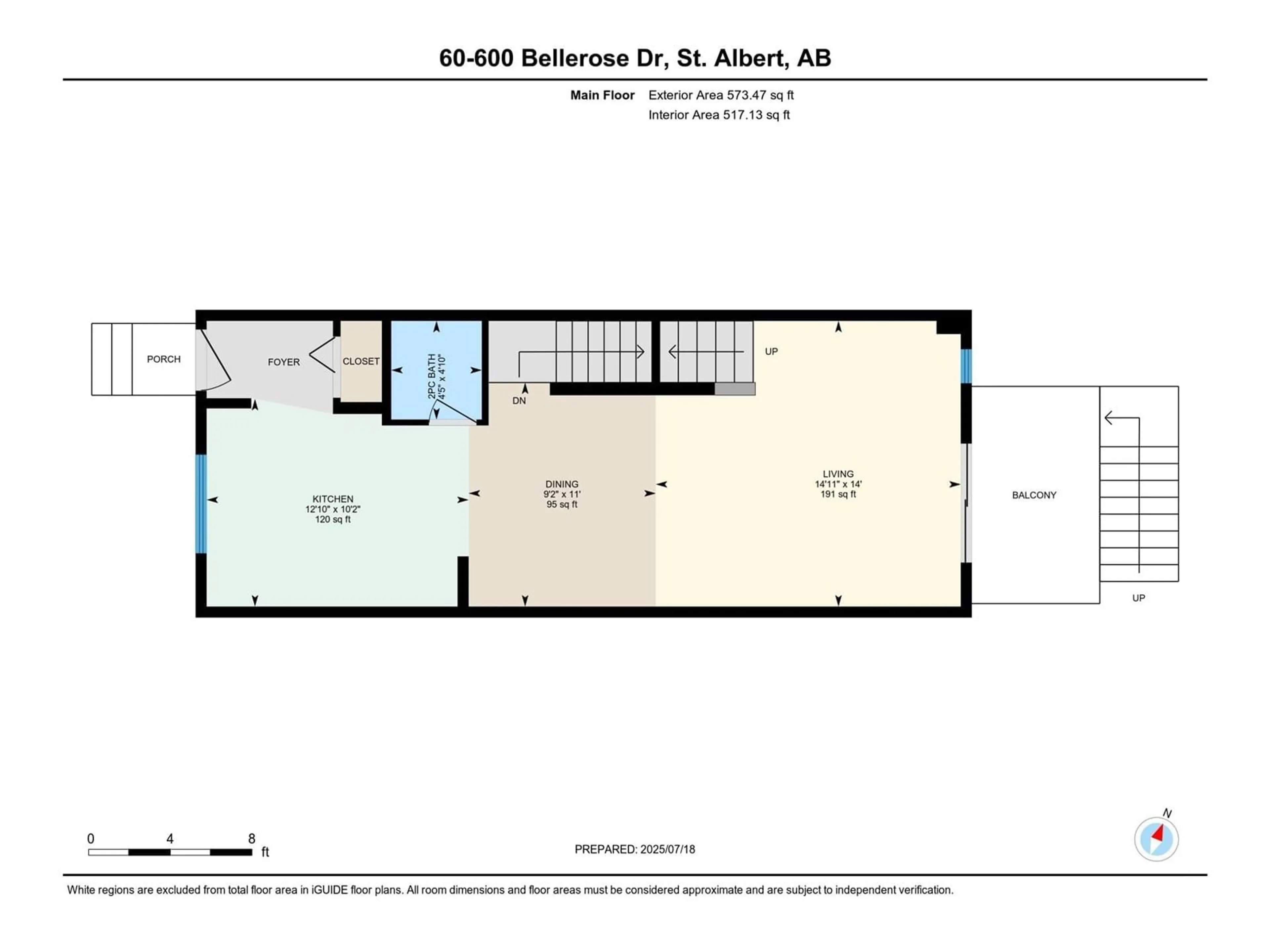 Floor plan for 60 - 600 BELLEROSE DR, St. Albert Alberta T8N7T5