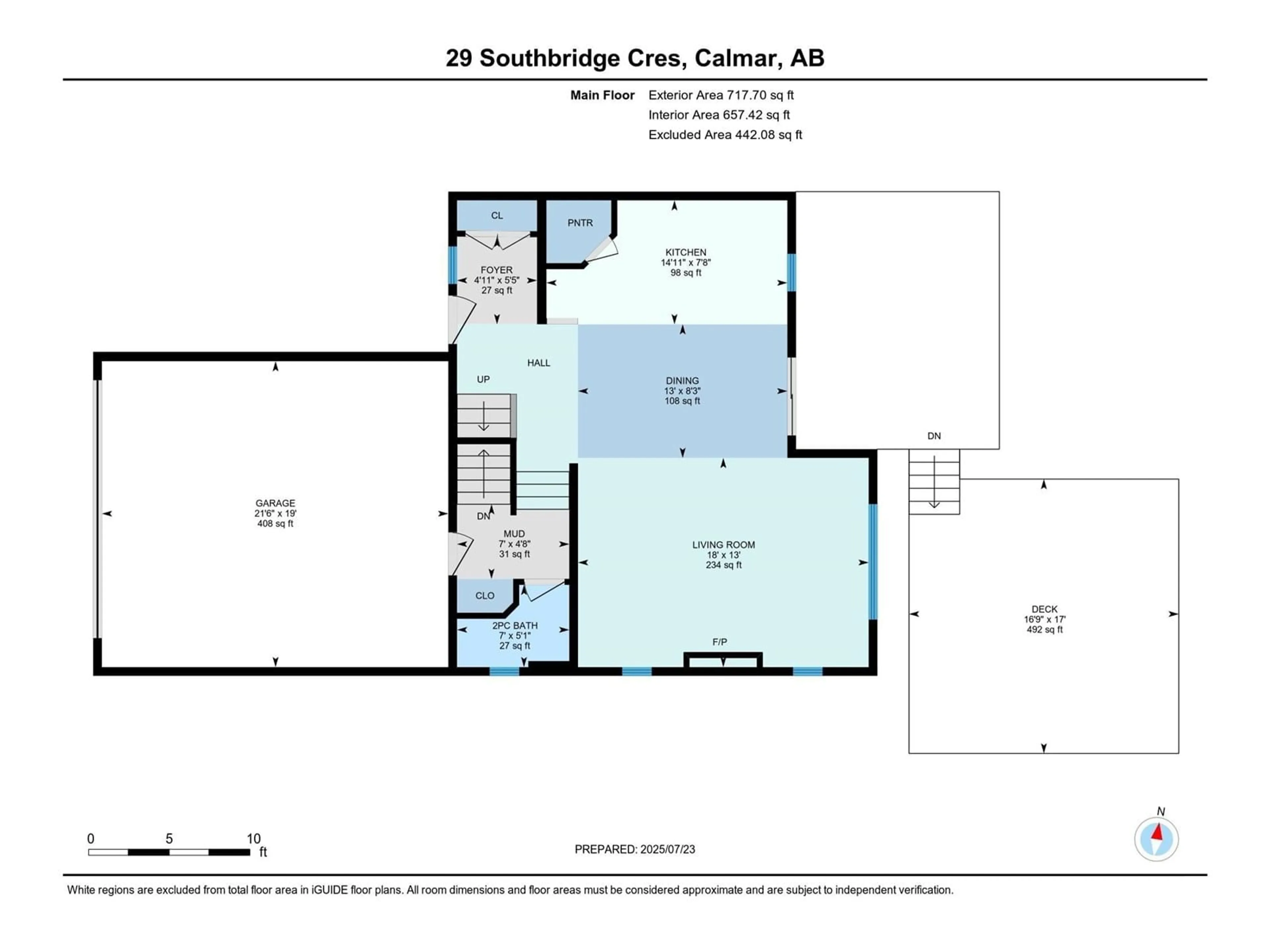 Floor plan for 29 SOUTHBRIDGE CR, Calmar Alberta T0C0V0